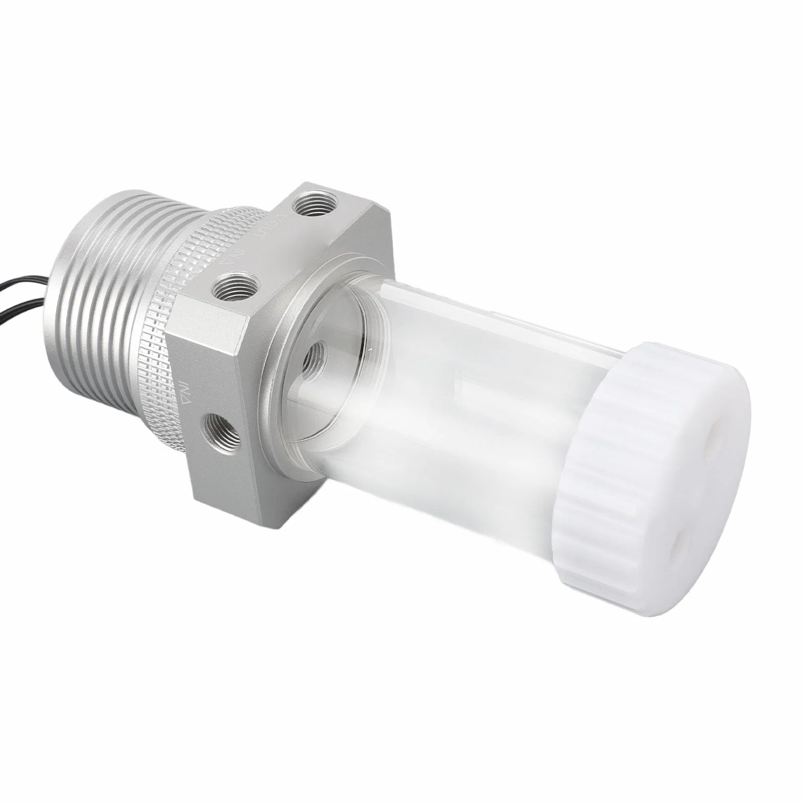 Zbiornik Pompy Chłodzącej wodę, Stop Aluminium z Filtrem 30 Mesh, Natężenie Przepływu 1100 L/h dla Układu Chłodzenia wodą Komputera PC (SILVER)