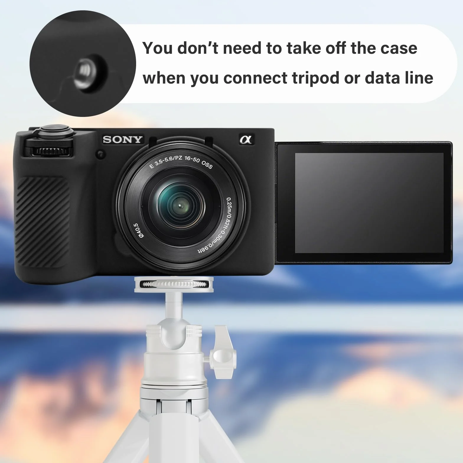 VOVMOEYA A6700 2 szt. silikonowe etui ochronne do Sony Alpha 6700 z osłoną ekranu LCD do Sony A6700