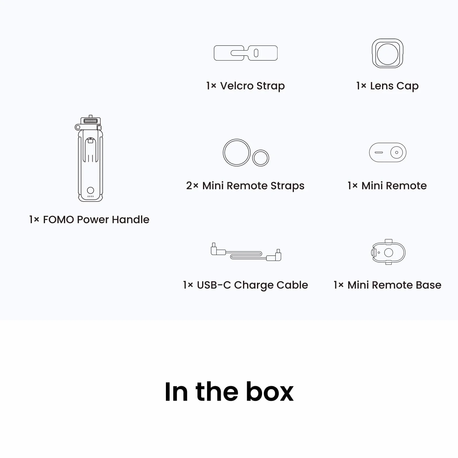 Insta360 FOMO-Power-uchwyt z akumulatorem 6.100 mAh, mini pilot zdalnego sterowania, składany statyw czteronożny, obsługa wstępnego nagrywania dla X5, X4, X3, X4 Air, vlogowanie w podróży, przygody na