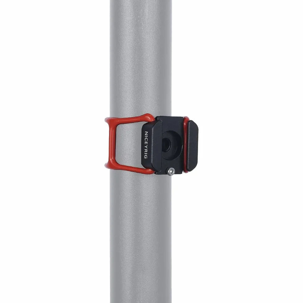 NICEYRIG Zacisk zimnej stopki z gumowymi taśmami do mikrofonu, monitora i świateł LED | Zacisk zimnej stopki, gumowe taśmy podtrzymujące, adapter zimnej stopki, uchwyt mikrofonowy, monitor i wspornik świetlny LED