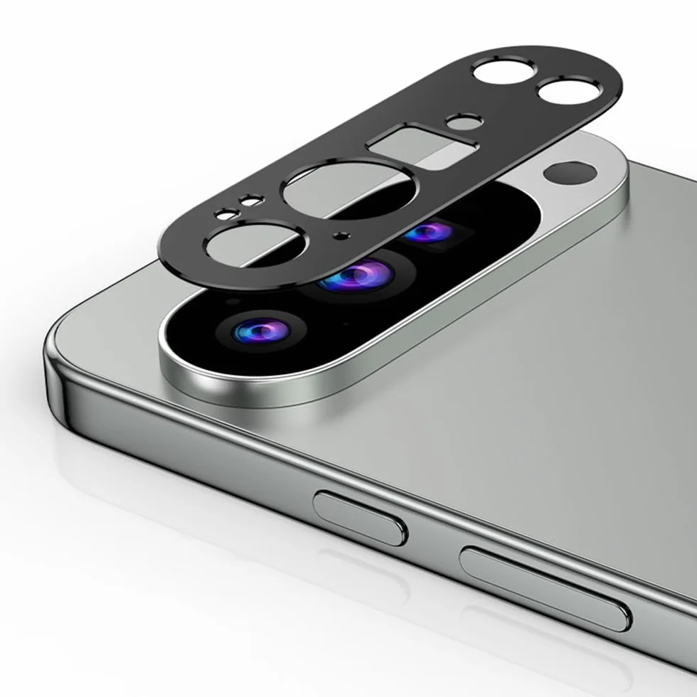 dla Google Pixel 10 Pro XL Folia Ochronna na Soczewki, [2 Pack] Aluminiowa Osłona Obiektywu Aparatu, Etui Przyjazny, Anti-Scratch-Czarny