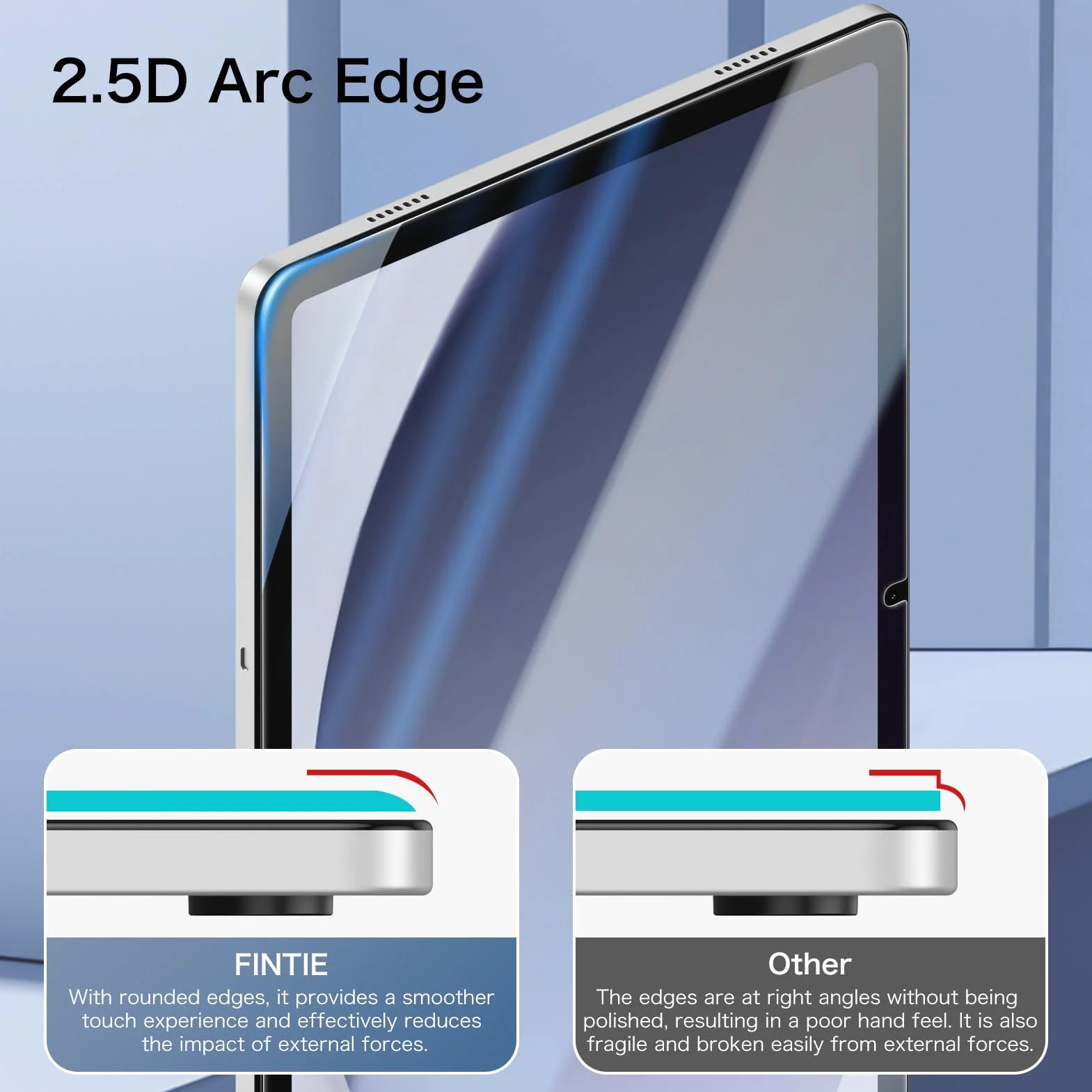 Fintie Etui do tabletu Samsung Galaxy Tab A11+ Plus 11" 2025 / Tab A9+ Plus 11 cali 2023 z folią ochronną, ultracienkie etui ochronne z przezroczystą tylną okładką, pawiowy błękit