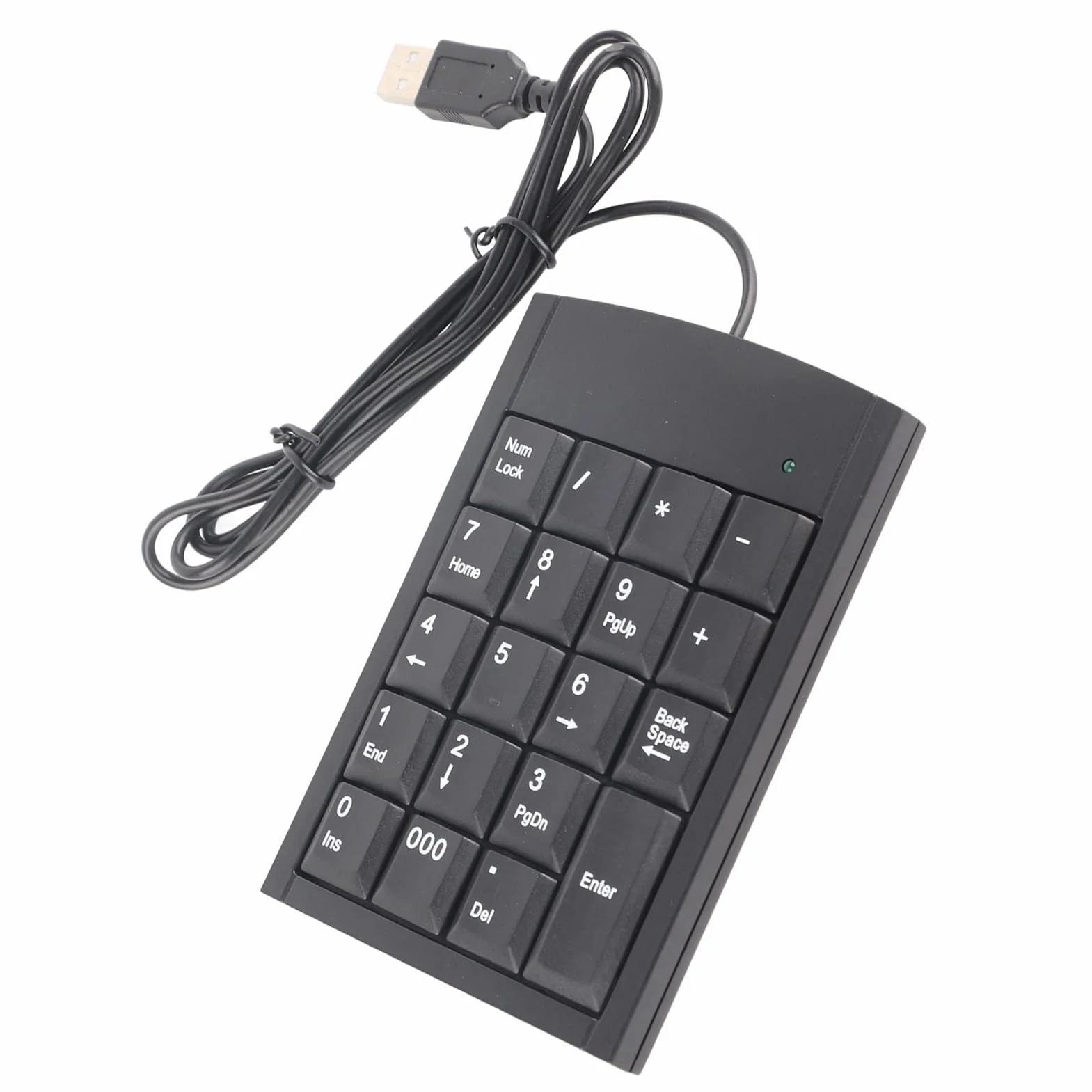 Yoidesu Klawiatura Numeryczna USB Wodoodporna Przenośna Wąska Mini Klawiatura do Laptopa Numer Zewnętrzny Skróty