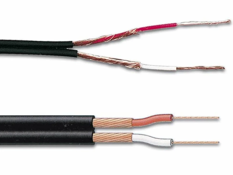 Velleman PUC2025 podnoszący podwójny ekranowany kabel, czarny, 2 x 0,25 mm²