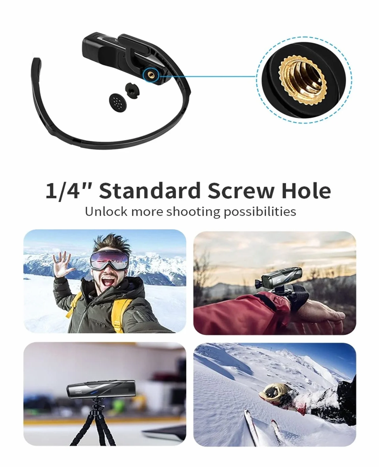 Rejestrator cyfrowy V4K 60fps Head Wearable Vlog Kamera wideo Kamera cyfrowa Filmy Filmowanie Professional(Ep8 STANDARD)