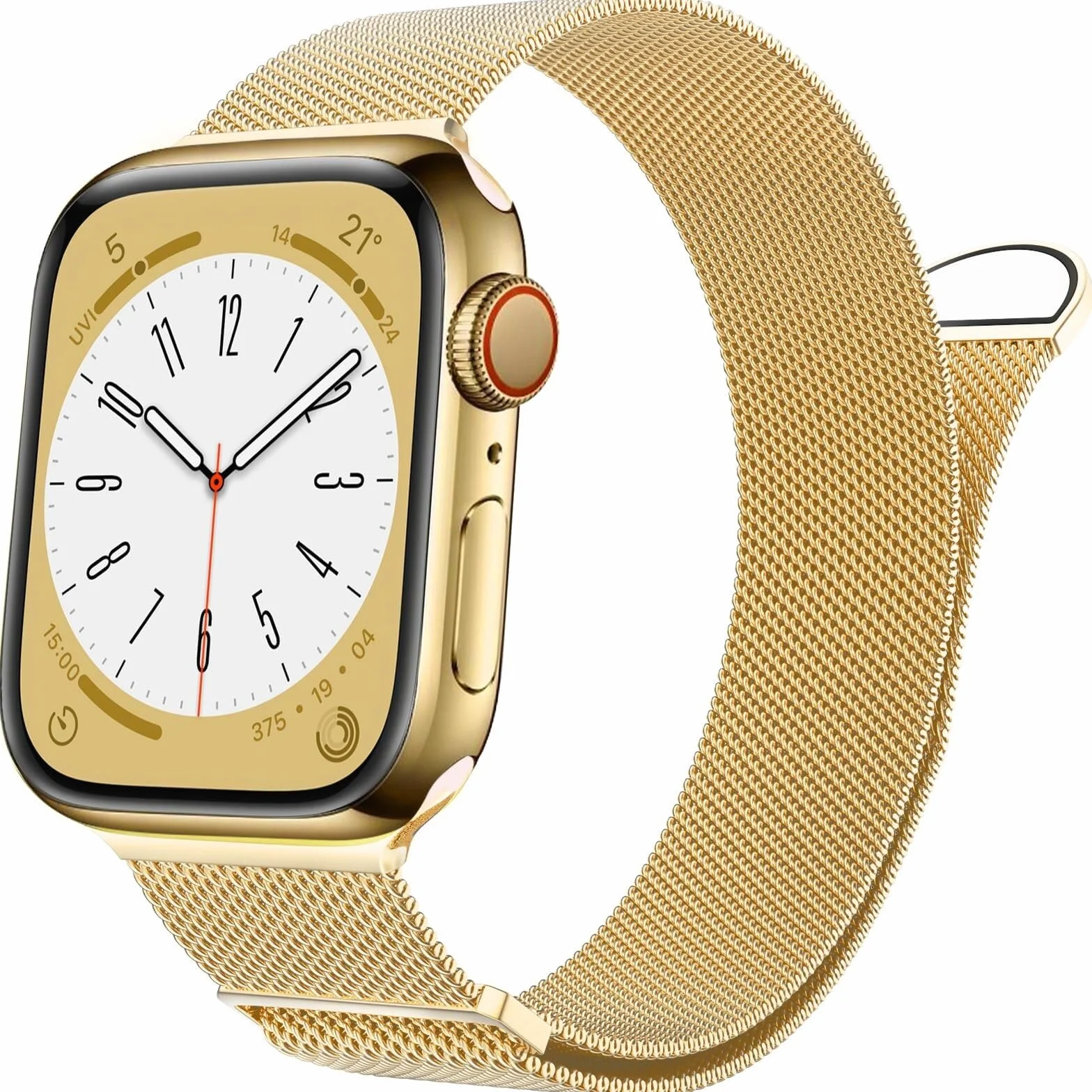 Do Apple Watch Band Series 9, Ultra 2, SE, Ultra 8 7 6 5 4 3 2 1 38 mm 40 mm 41 mm 42 mm 44 mm 45 mm 49 mm dla kobiet i mężczyzn, siatka ze stali nierdzewnej, zapięcie magnetyczne zamiennik