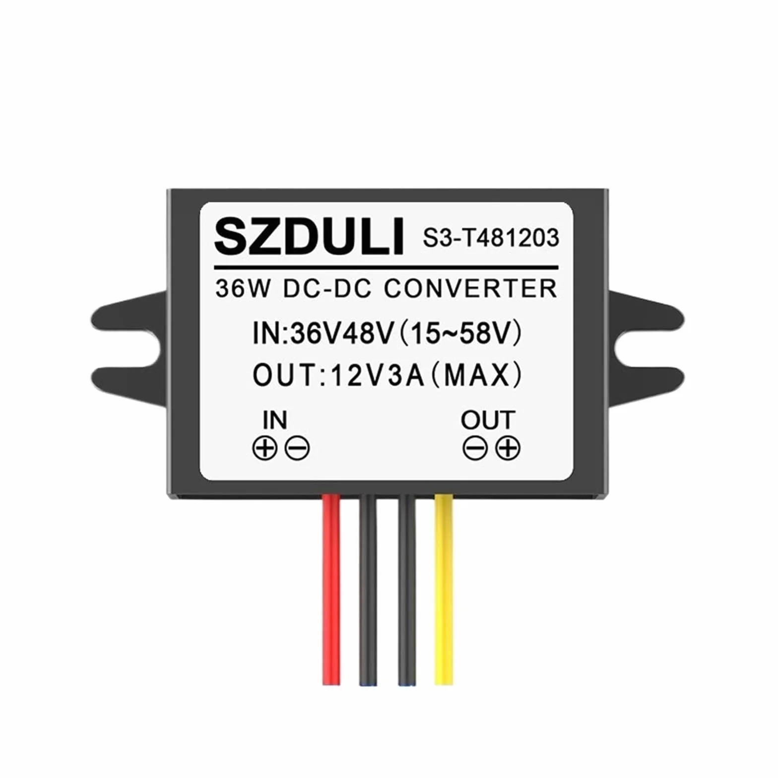 36V48V do 12V 1A 3A 5A 8A 10A 15A 20A 25A 30A przetwornica napięcia DC 20-60V do 12V samochodowy moduł zasilania step-down (kolor: 36V 48V do 12V 3A)
