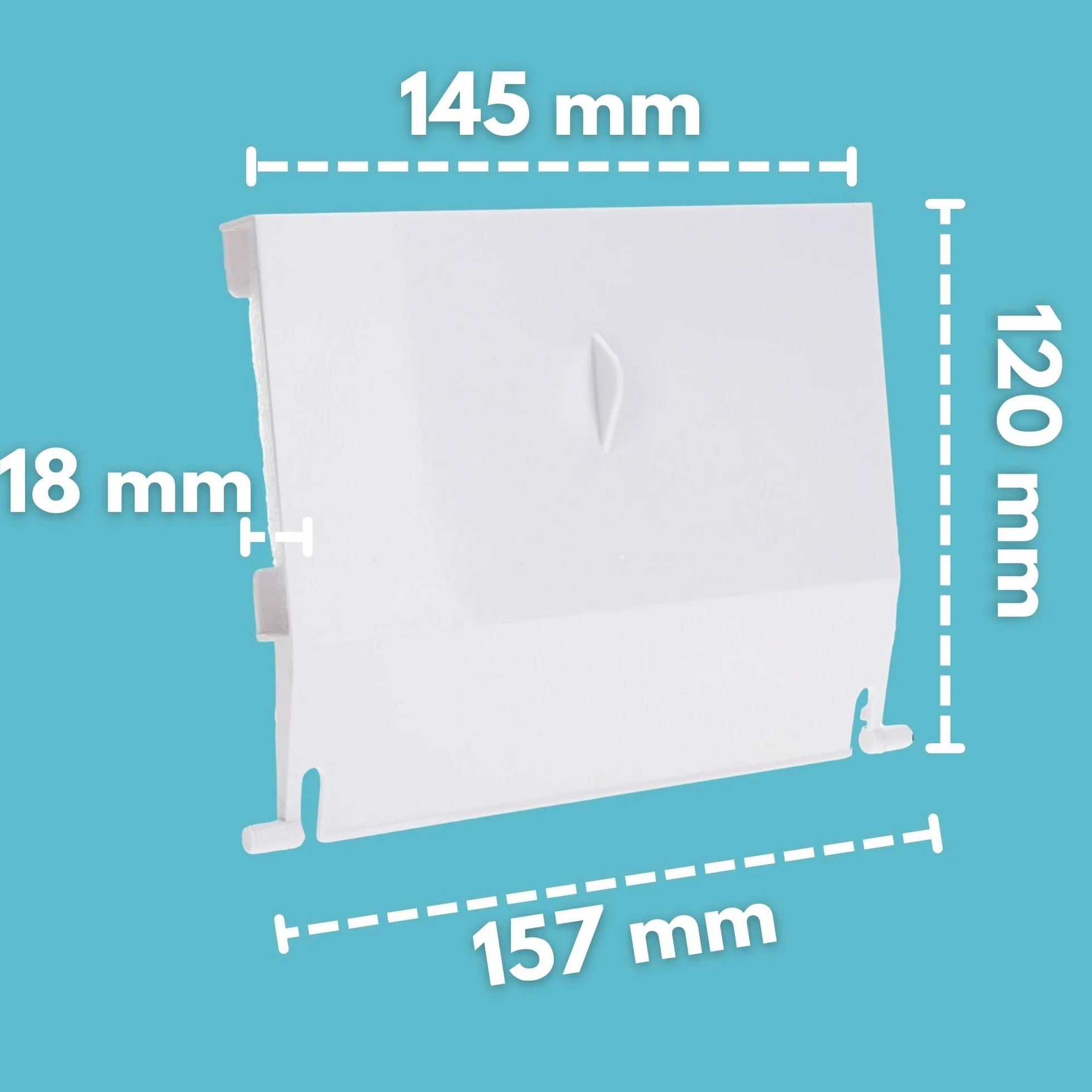 Amapool Klapka do skimmera zamienna 145 x 120 mm do standardowego skimmera - Biała część z tworzywa sztucznego - Do basenów wbudowanych i naziemnych