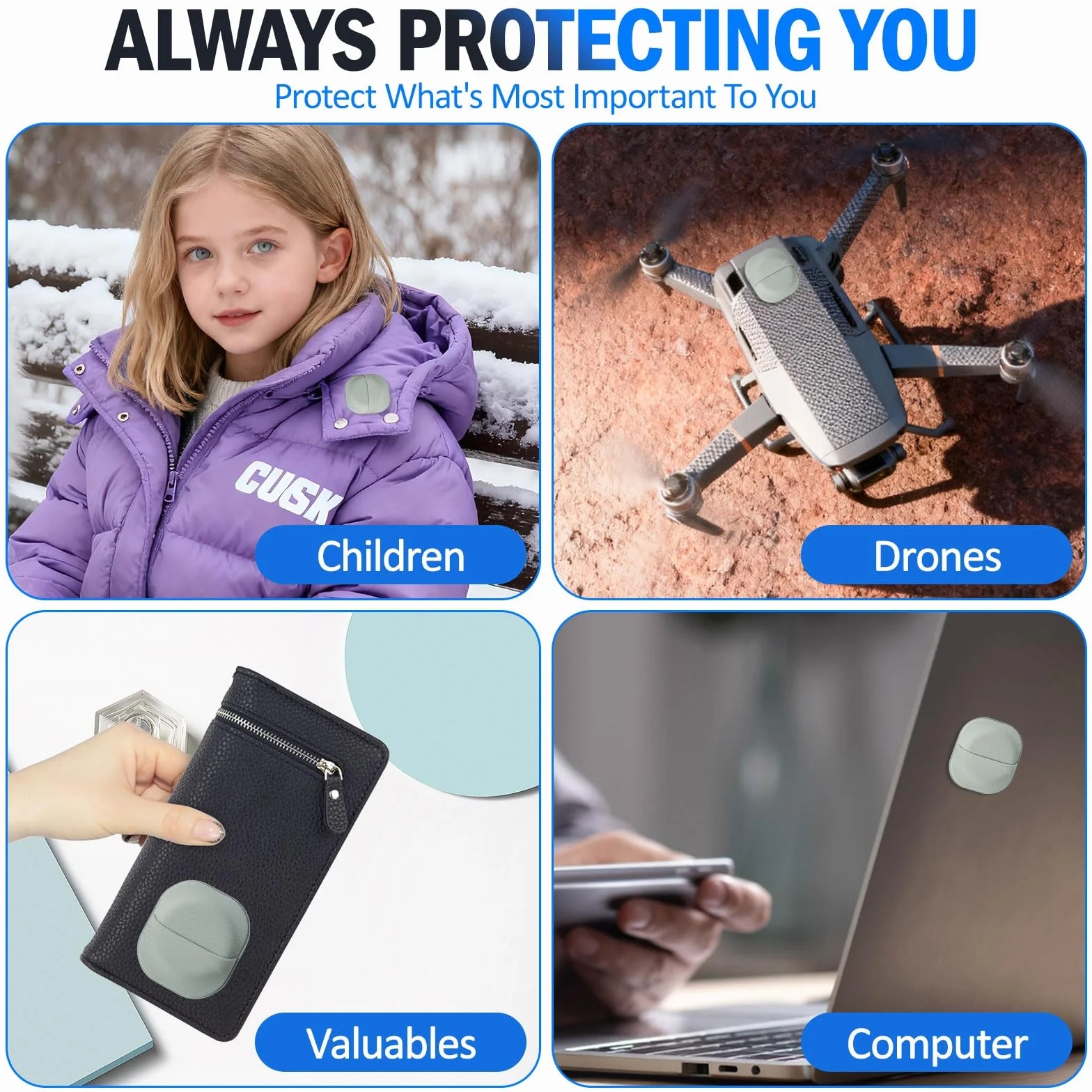 4 sztuki etui na lokalizator Apple Airtag, kompatybilne z trackerem Apple Air Tag, z samoprzylepnym etui Airtag z klejem 3M, nadają się do pilota TV, samochodu, roweru, drona, kamery, nart, bagażu