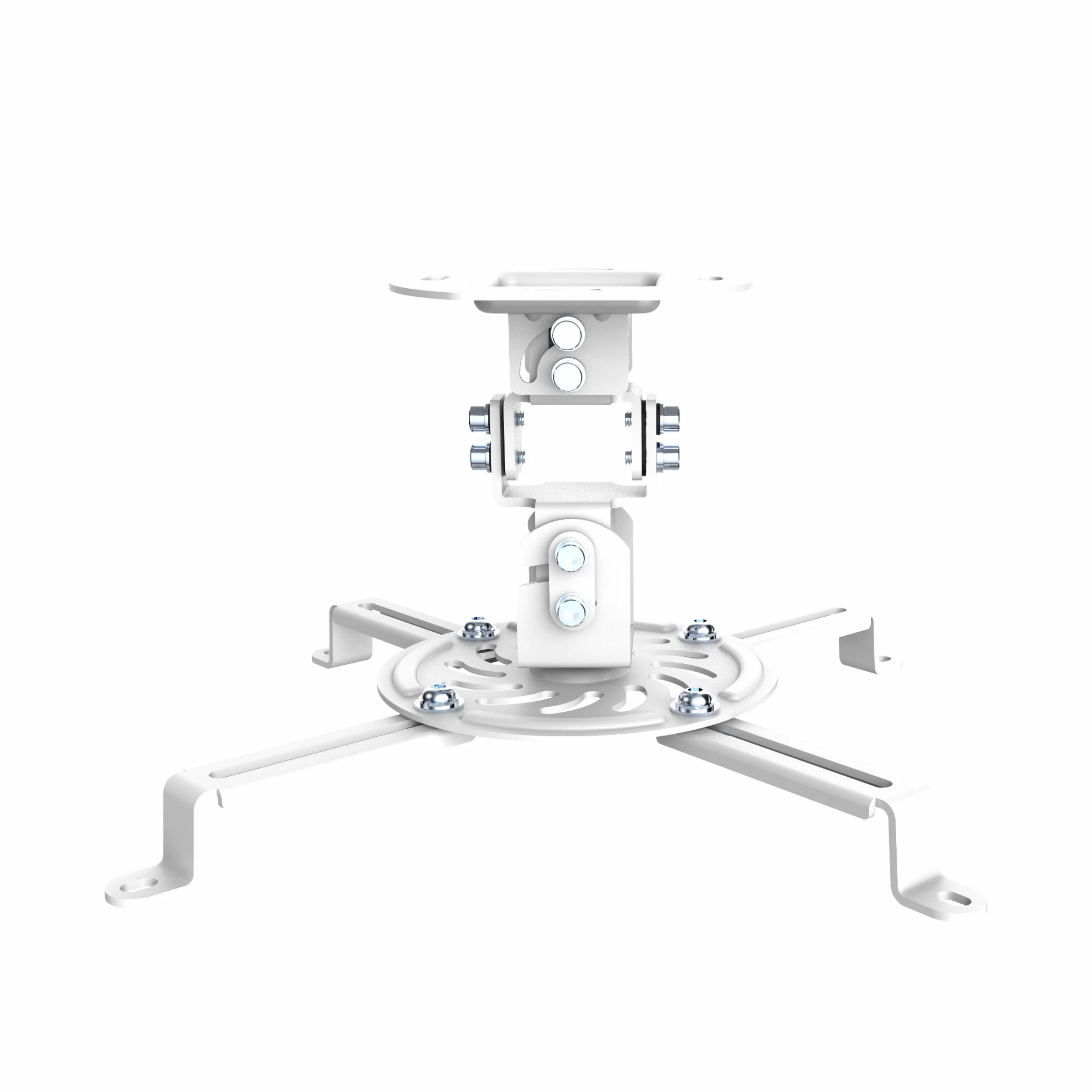 conecto CC50280 uchwyt sufitowy do projektora, możliwość pochylenia od -15° do +15°, obracany o 360°, rozstaw sufitowy 150 mm, nośność maks. 13,5 kg, uniwersalny zakres montażu 54-320 mm, biały