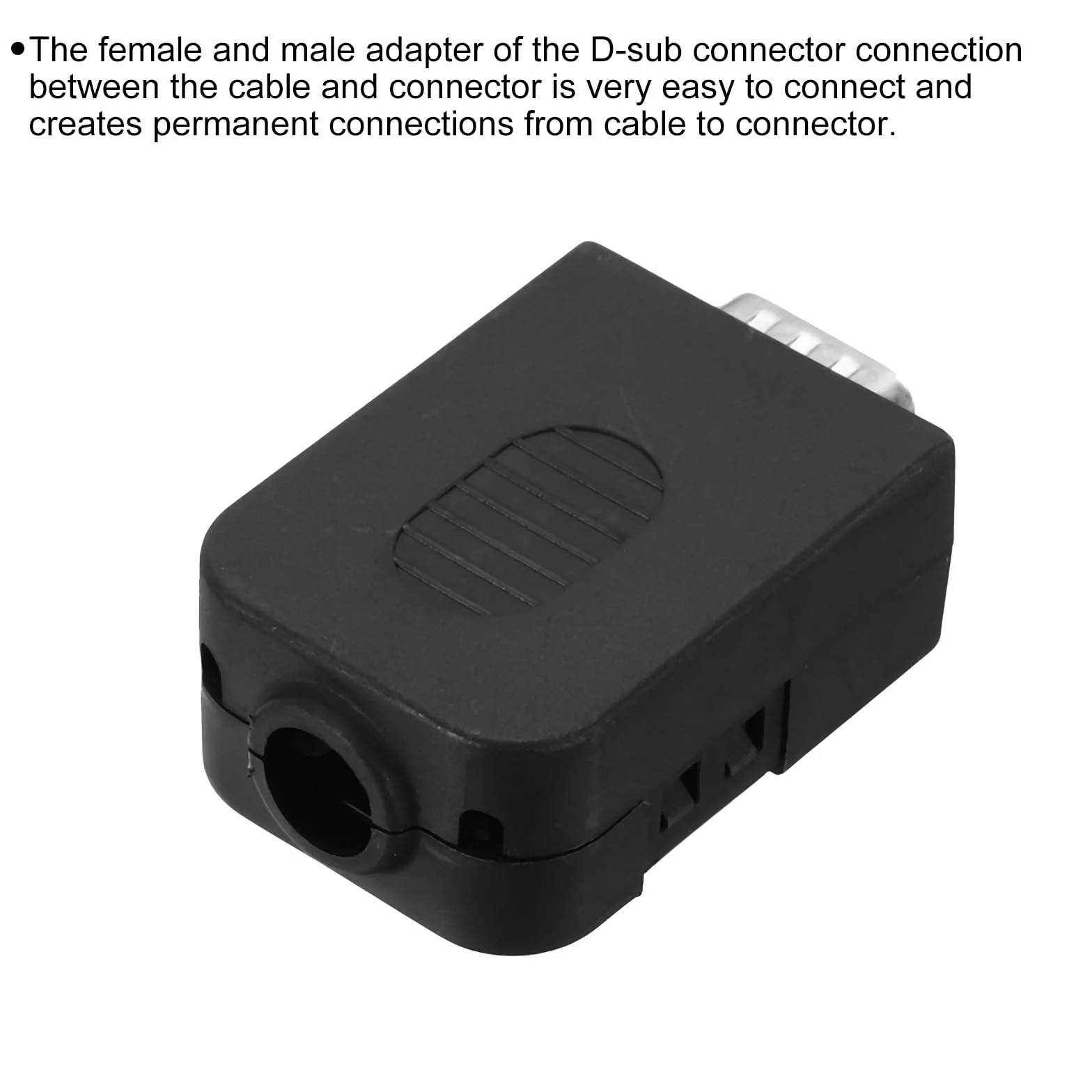 QUARKZMAN D-sub DB9 Breakout Board Connector z obudową, 9 pinów, 2 porty Row Male Port, bezlutowny blok zacisków, adapter w opakowaniu 4 szt