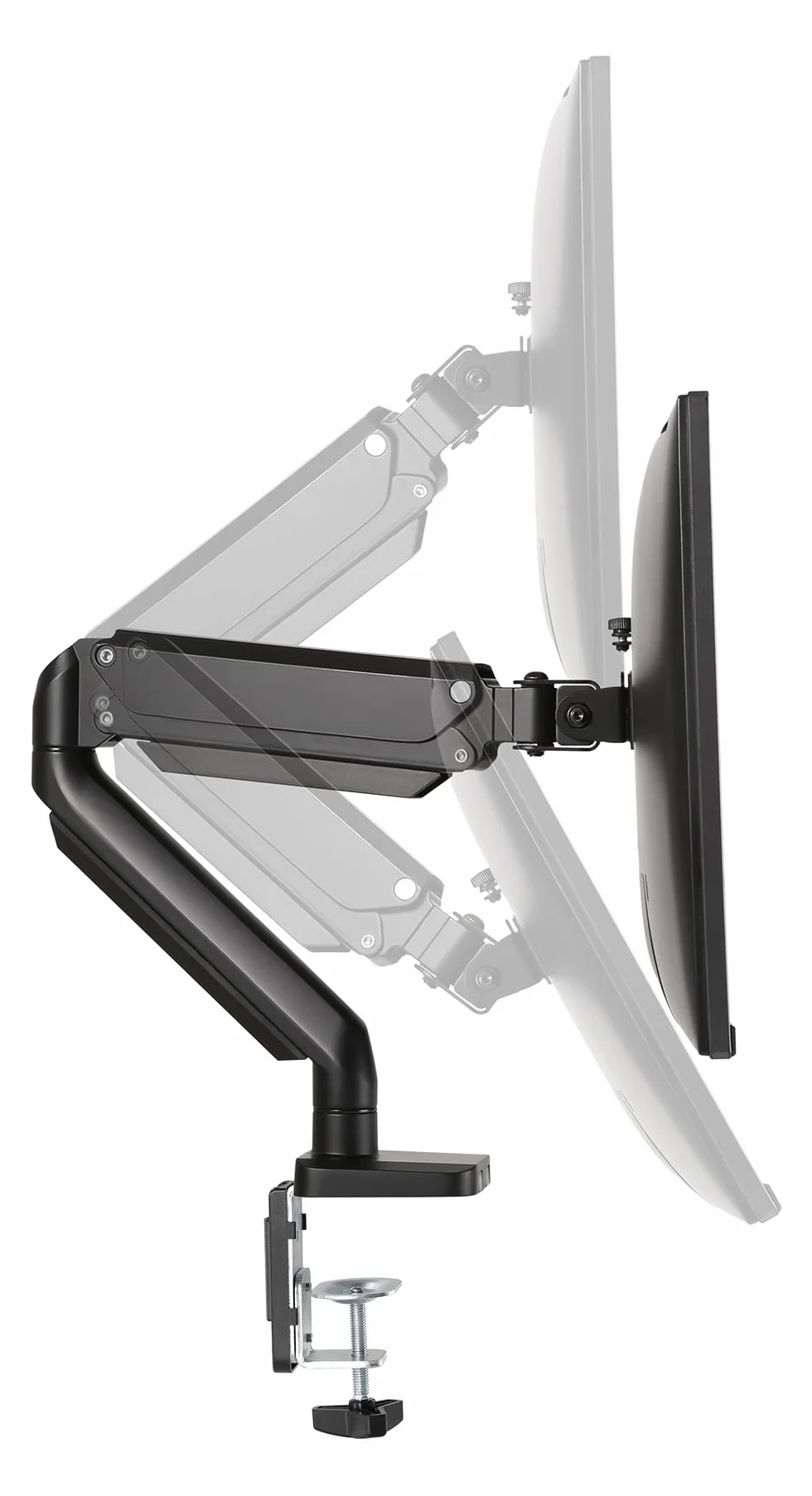 Deltaco ARM-0350 Płaski uchwyt na ekran biurkowy 81,3 cm (32") Zacisk/śruba czarna
