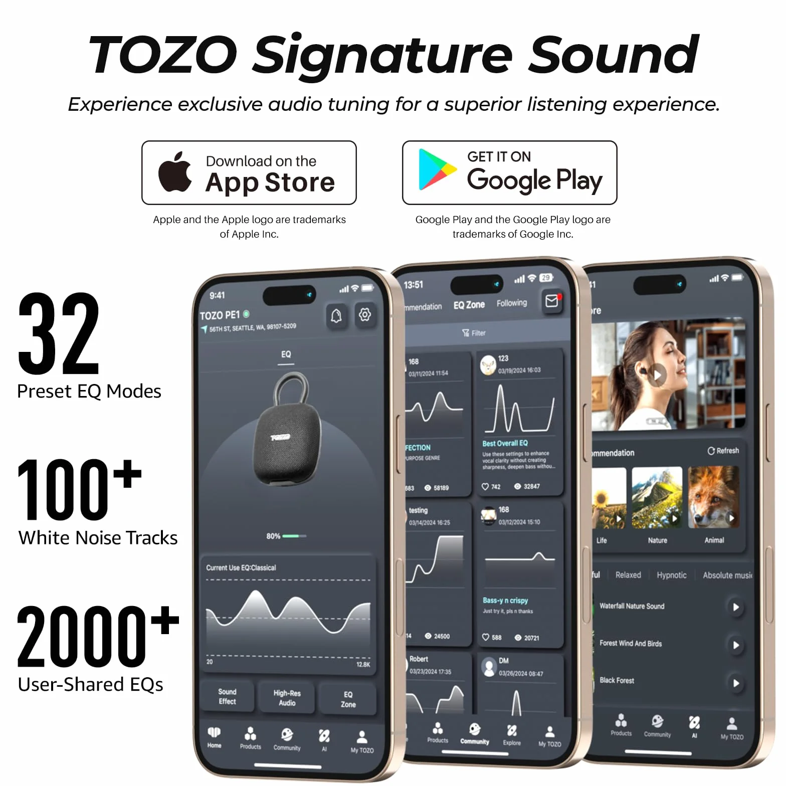 TOZO PE1 Przenośne głośniki Bluetooth z regulowanym karabińczykiem, bezprzewodowy mini głośnik prysznicowy Bluetooth z IPX8, wodoodporny, 32H Playtime Punchy Bass Audio Speaker do domu, podróży