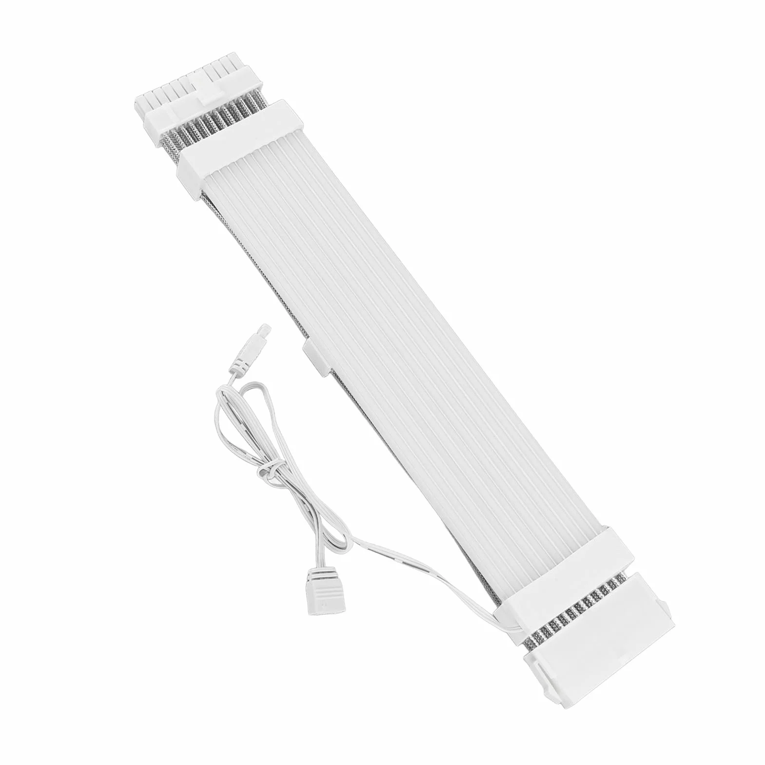 Przedłużacz zasilania RGB, kabel zasilacza ARGB z 5 V 3-pinową obsługą adresowalną, kabel RGB 18AWG do komputera stacjonarnego ze zsynchronizowanymi efektami świetlnymi (24-pinowy kabel ARGB)