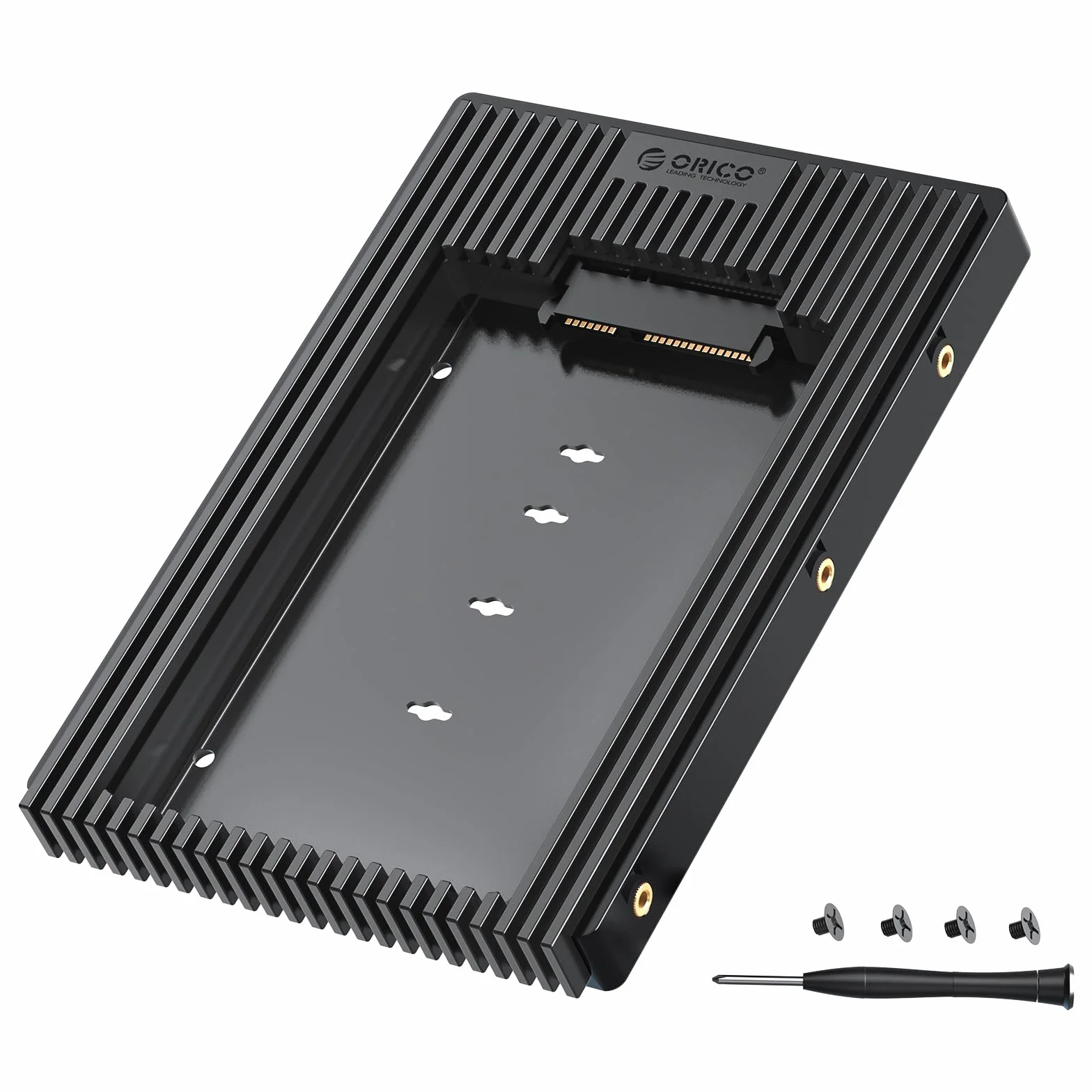 ORICO Adapter dysków twardych 2,5 cala na 3,5", ramka montażowa konwertera, ramka wymienna do 2,5-calowego dysku twardego SATA HDD lub SSD 7/9,5/12,5 mm (D2SS)