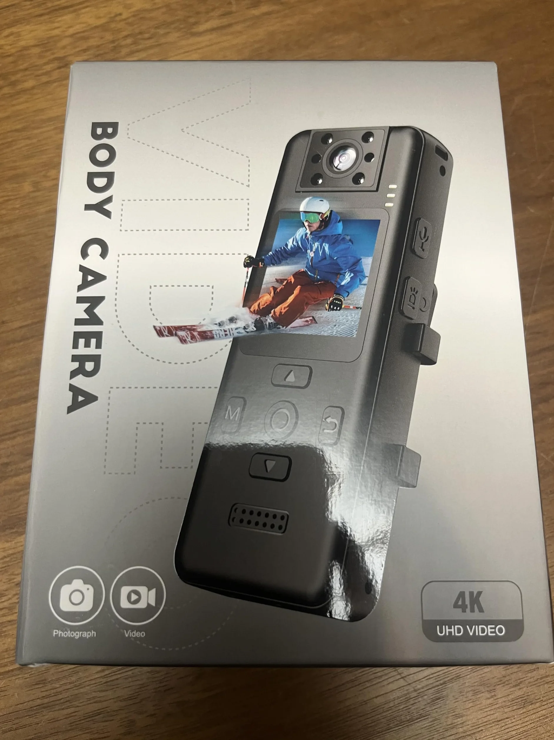 Kamera Bodycam 4K 4K 128 GB z obrotową soczewką 180°, kamera sportowa z akumulatorem 6 godzin, noktowizor, przenośna kamera dla zwierząt domowych, do biura, do pracy w zakresie bezpieczeństwa