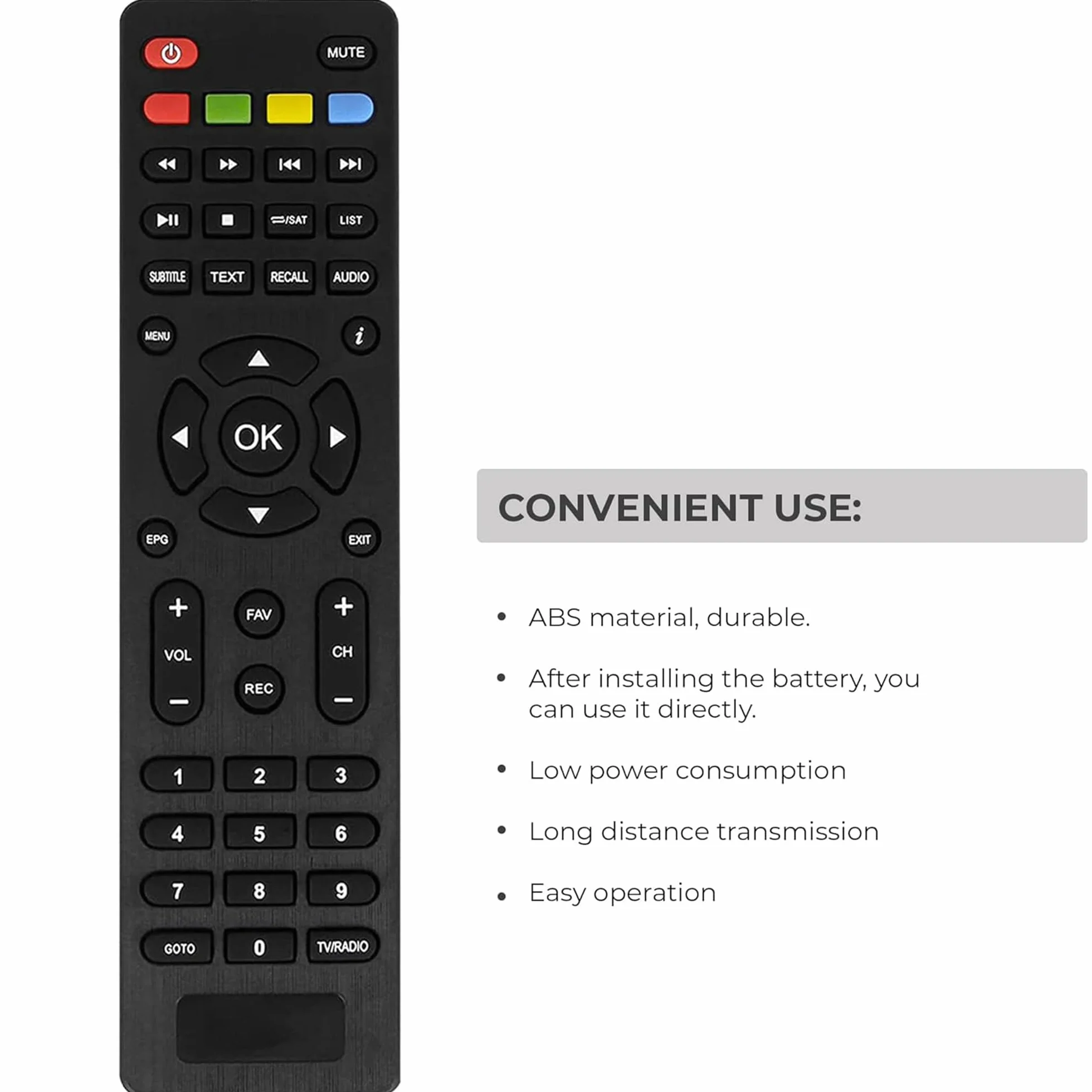 Kompatybilny z urządzeniami marki Echosat Hd-Line Leyf Bamof Tevsan, Echosat oryginalny pilot zdalnego sterowania