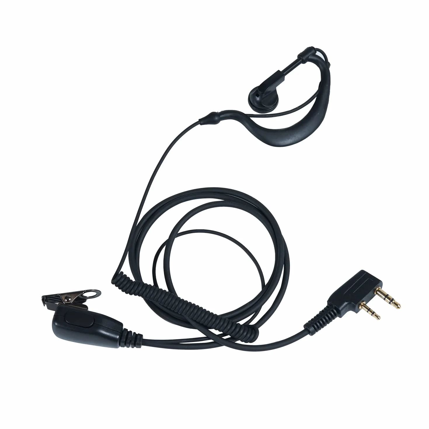 Słuchawki Walkie Talkie z mikrofonem, 2-pinowy zestaw słuchawkowy w kształcie G do Baofeng BF-888S UV-5R BF-F8HP BF-F9 UV-82 UV-82HP UV-82C Kenwood TK-2107 TK-3107 Retevis H777 RT7 RT21 radio