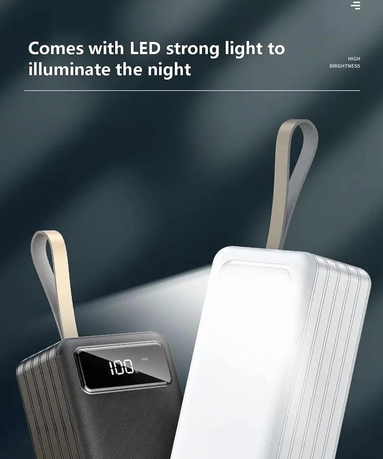 Power Bank Przenośna ładowarka USB 100000 mAh akumulator o dużej pojemności z wyświetlaczem szybkie ładowanie do wszystkich kompatybilnych smartfonów, tabletów, konsol do gier (czarna)