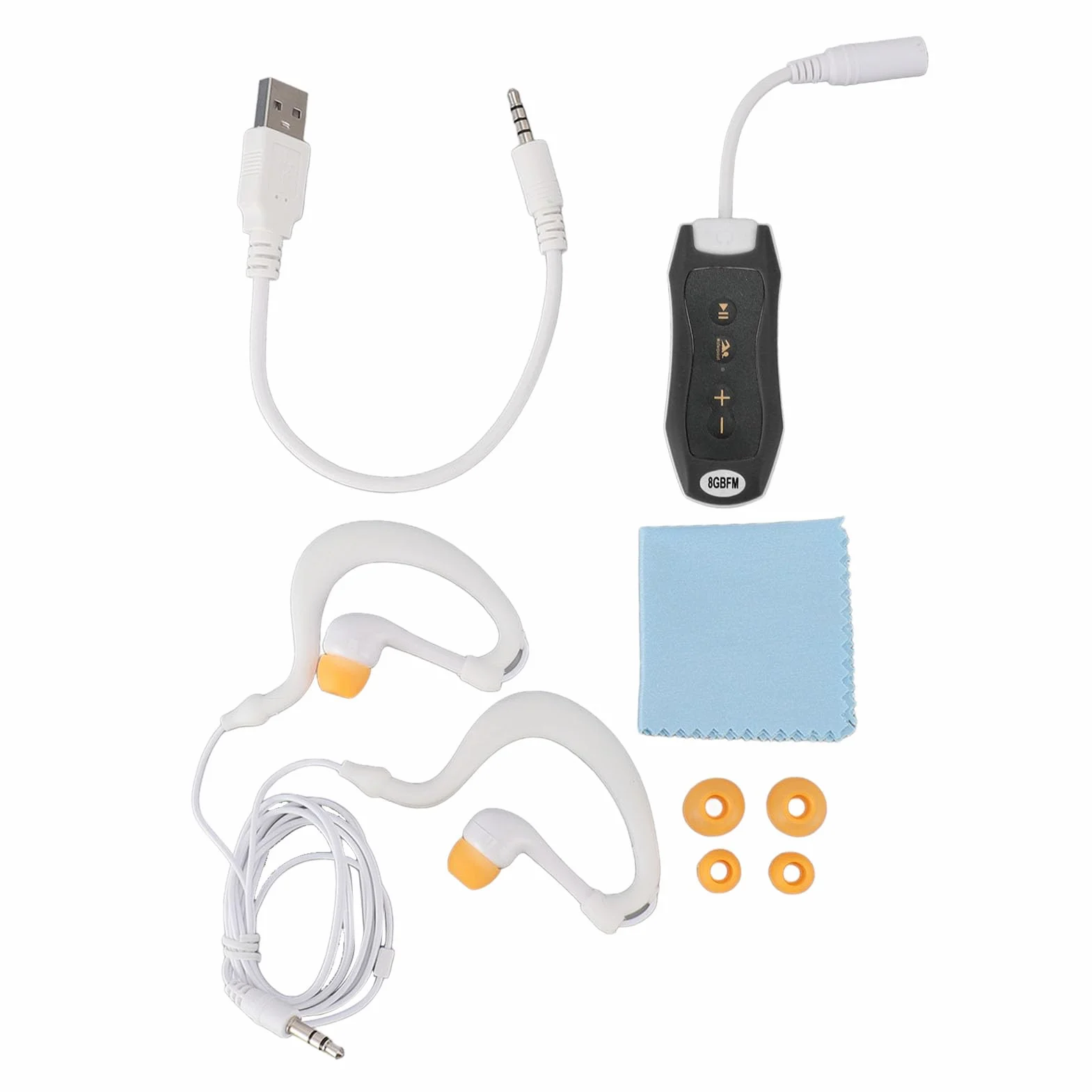 Podwodny Odtwarzacz Muzyczny MP3 Ergonomiczna Konstrukcja 8 GB USB2.0 IPX8 Wodoodporny Odtwarzacz MP3 do Nurkowania na Rowerze (8GB)