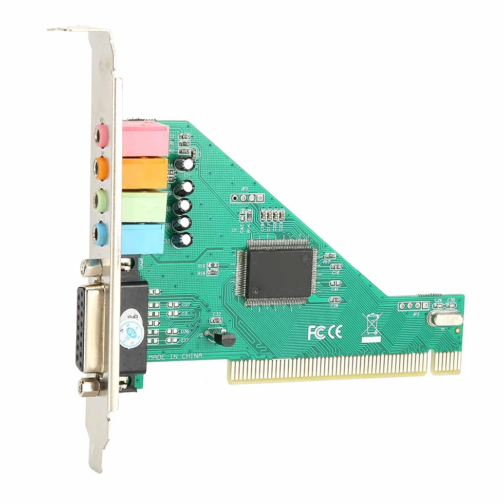 Karta Dźwiękowa PCI, kanał 4.1 z Chipem CMI8738, Przestrzenne Efekty Dźwiękowe 3D, 4-kanałowe Wyjście Surround, Obsługuje Napięcie Sygnału98/2000/XP/NT
