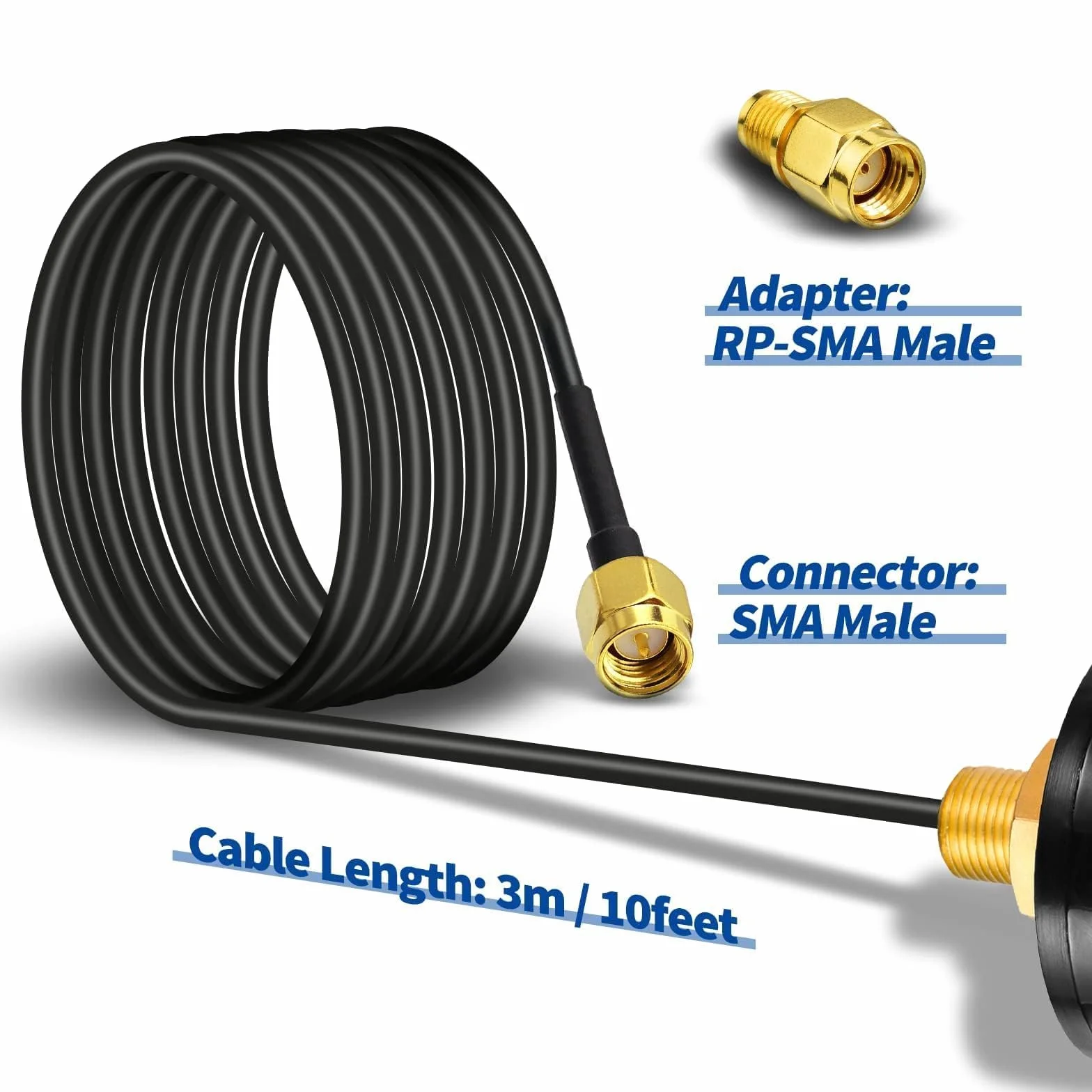 Bingfu Zewnętrzna antena 4G LTE do montażu na ścianie wodoodporna antena SMA męska 5dBi kompatybilna z Vodafone EE O2 Three 4G LTE Router Gateway Modem Router Gateway Trail Camera