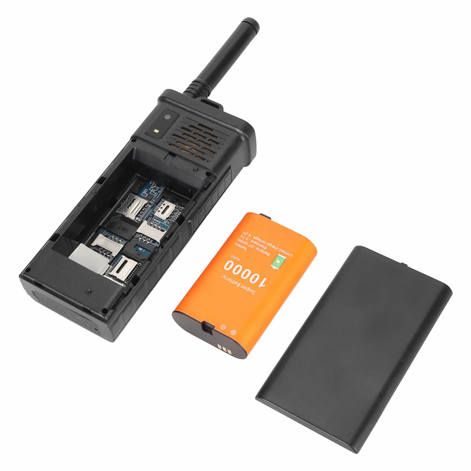 Telefon Komórkowy dla Seniorów, Mikrofon z redukcją Szumów, 4 Karty SIM, Odłączana Antena do Telefonu Komórkowego w Pomieszczeniach (Zielony)