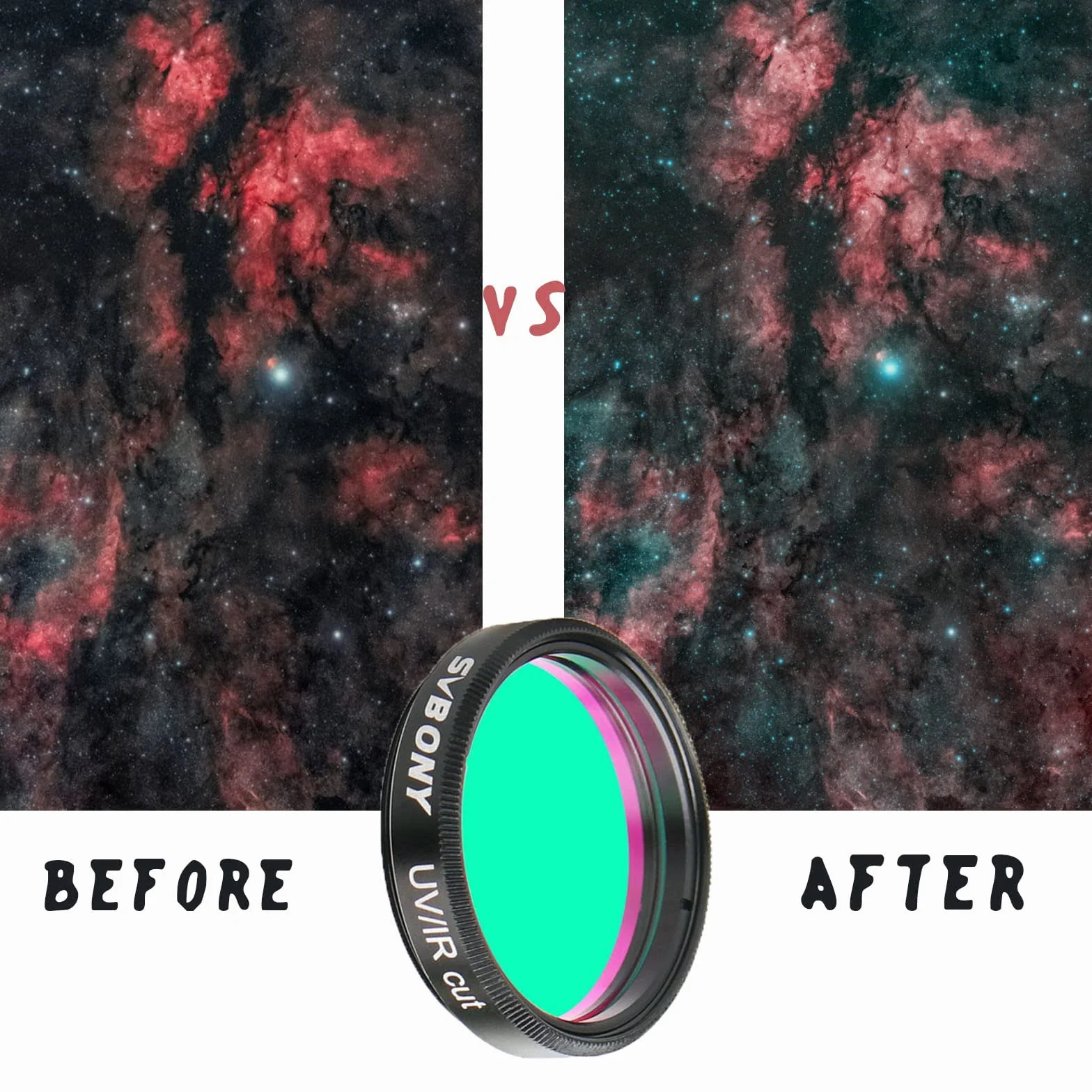 Svbony 1,25-Calowy Filtr UV IR Cut | Ultrafioletowa Blokada na Podczerwień do Kamery CCD Astrofotografia