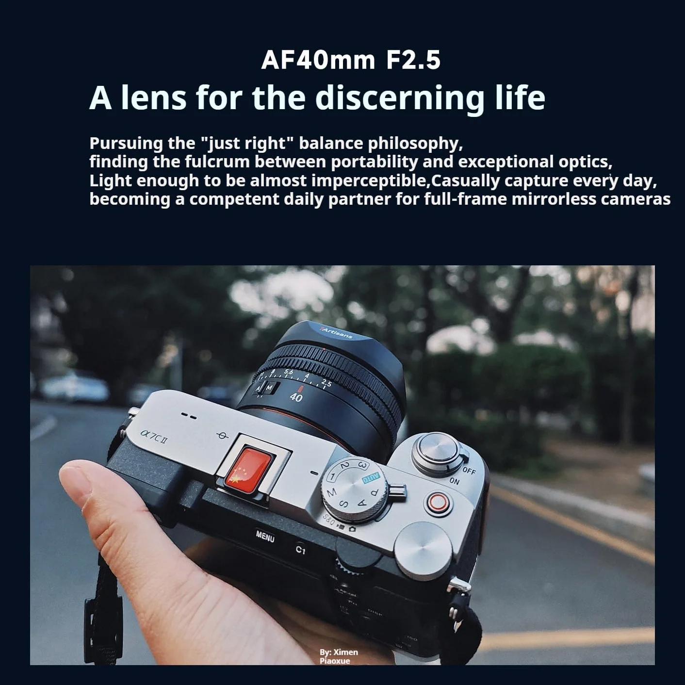 7artisans AF 40 mm F2.5 pełnoklatkowy obiektyw do montażu E – lekki obiektyw 40 mm do codziennego użytku z autofokusem i otwartą przysłoną F2.5 (E-Mount)