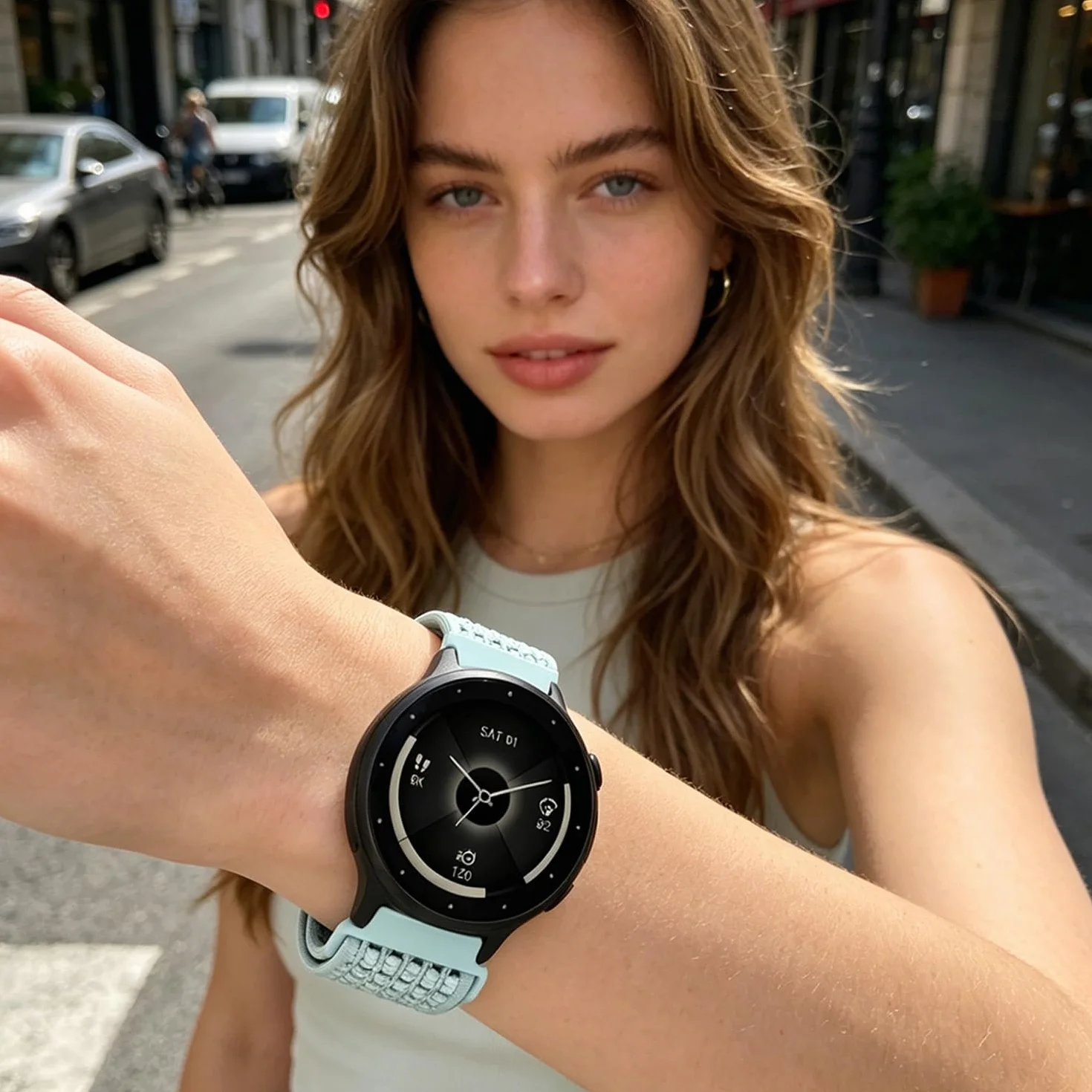 18mm 19mm 20mm 22mm Elastyczny nylon Pasek zegarka Garmin/ID205L/Galaxy/Amazfit/Huawei/Coros,oddychający magnetyczny Nylon sport Pasek