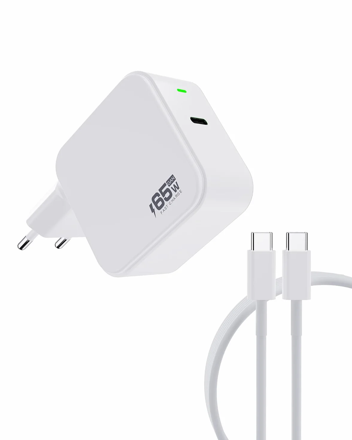 Ładowarka USB-C 65W do MacBook Air 2020/2019/2018, MacBook Pro 13 14 15 16, M1 M2 M3 Mac, Pad Pro, Huawei, Xiaomi, Dell, ładowarka GaN z kablem USB C
