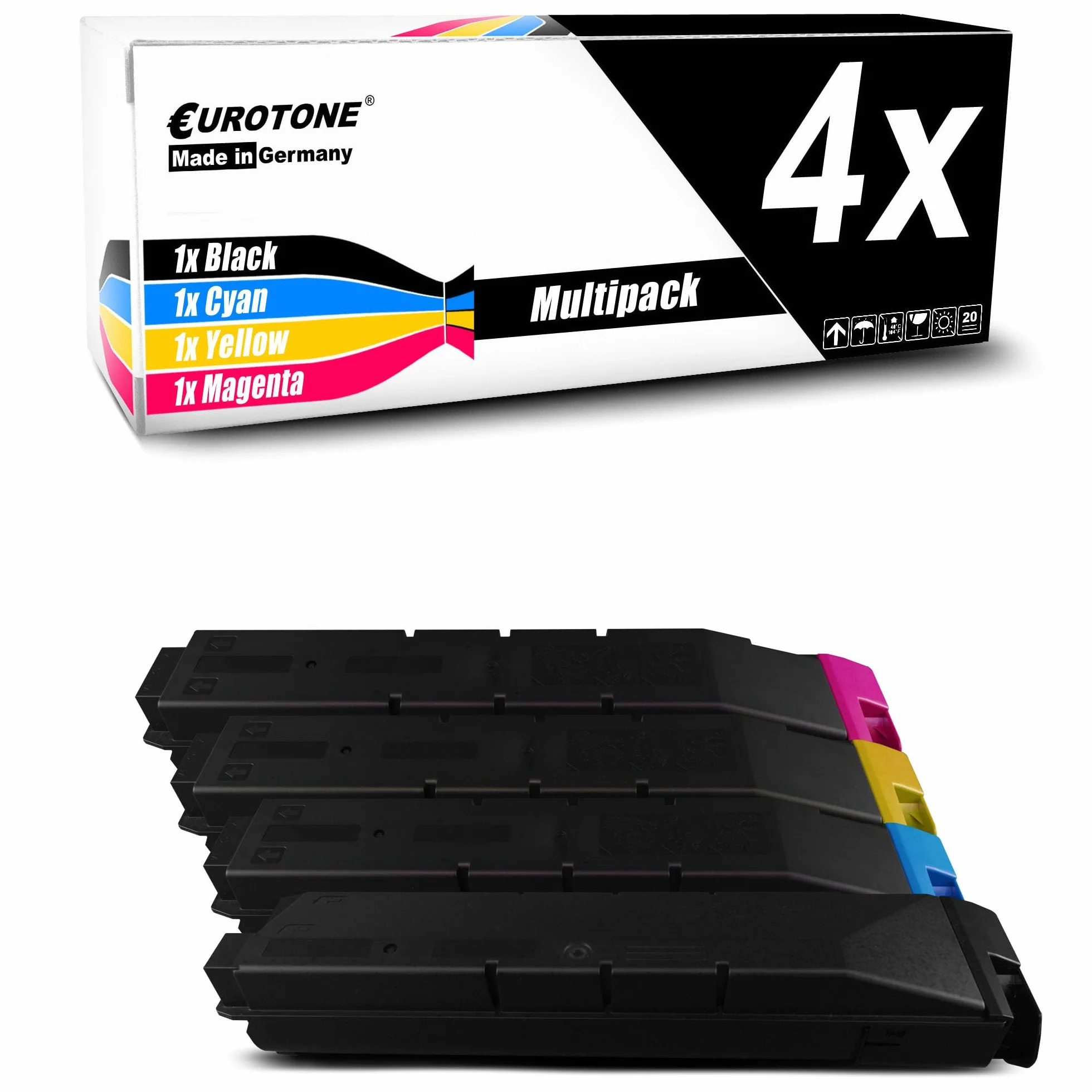 Eurotone Toner XXL w zestawie 4 x toner kompatybilny jako zamiennik do Kyocera TASKalfa 5052ci 5053ci 6052ci 6053ci zamiennik TK-8515