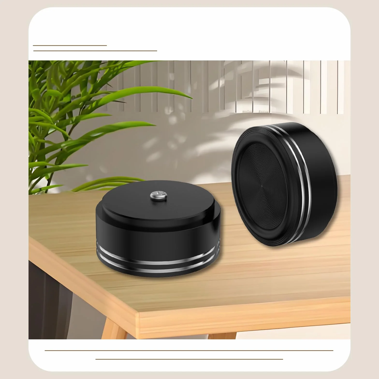 Tertullus 4 aluminiowe nóżki do urządzeń HiFi 39 mm × 17 mm czarne śruby głośnik, absorber subwoofer, nóżki z 4 śrubami do urządzeń Hi-Fi