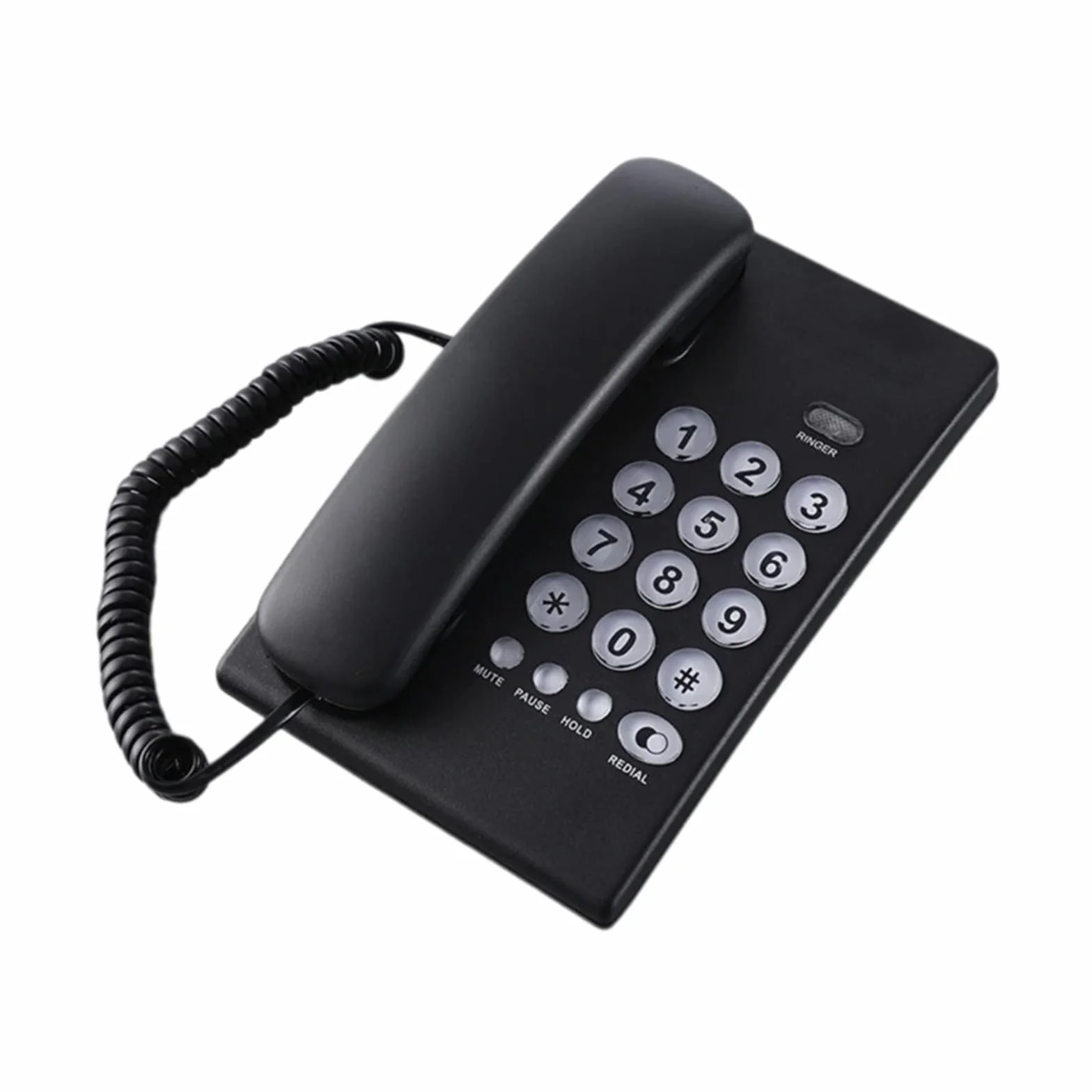 Telefon stacjonarny z kablem, telefon stacjonarny z dużymi przyciskami, telefon domowy, telefon stacjonarny do biura, łazienki hotelowej(Nero)