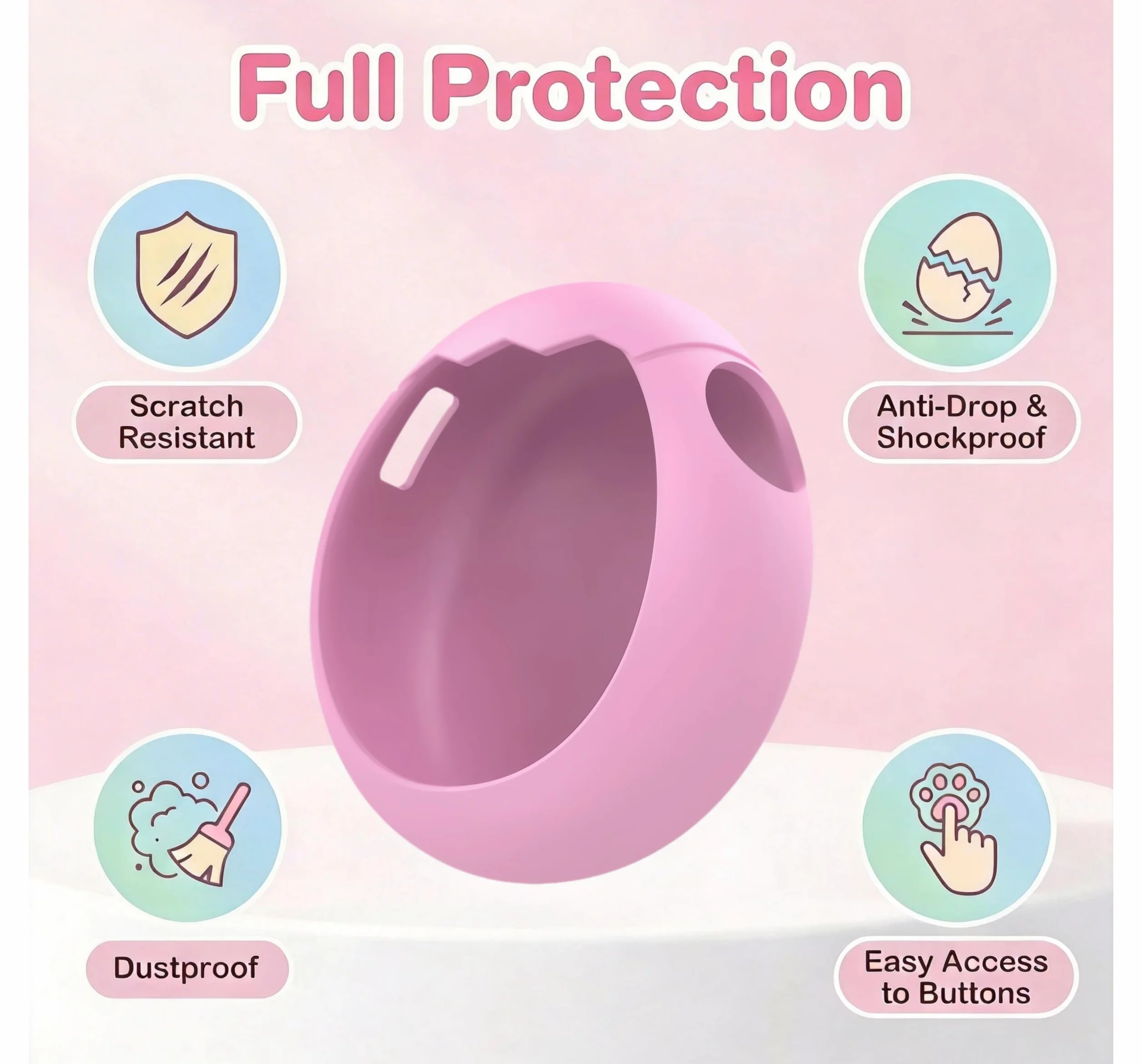 Miękkie Silikonowe Etui Ochronne do Tamagotchi Paradise | Wstrząsoodporne Ochrona Przed Upadkiem Odporne na Zarysowania i Pyłoszczelne Osłona Obudowa do Wirtualnego Pupila