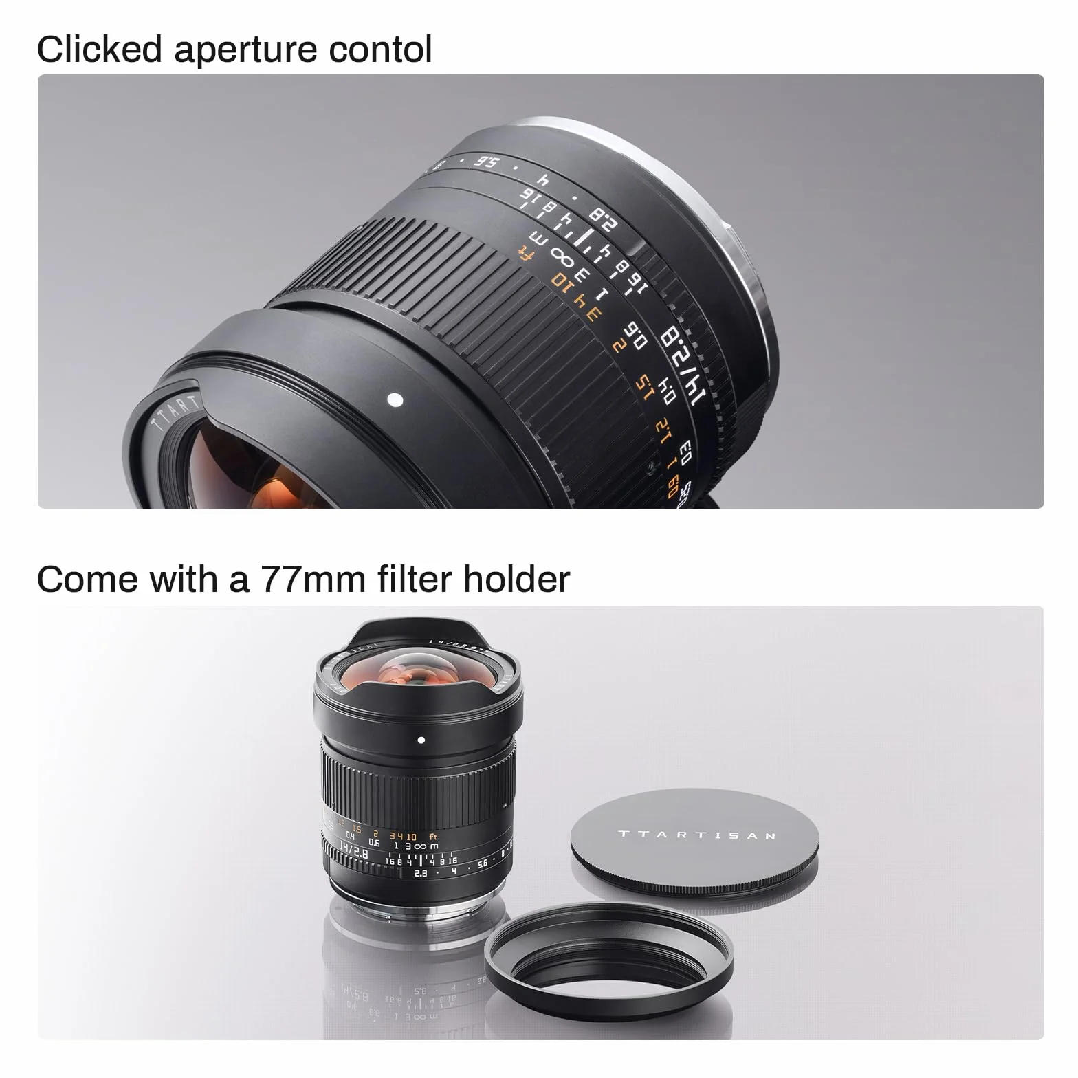 TTARTISAN 14 mm F2.8 do mocowania L, ultraszerokokątny obiektyw pełnoklatkowy z dużą aperturą do aparatów z mocowaniem L