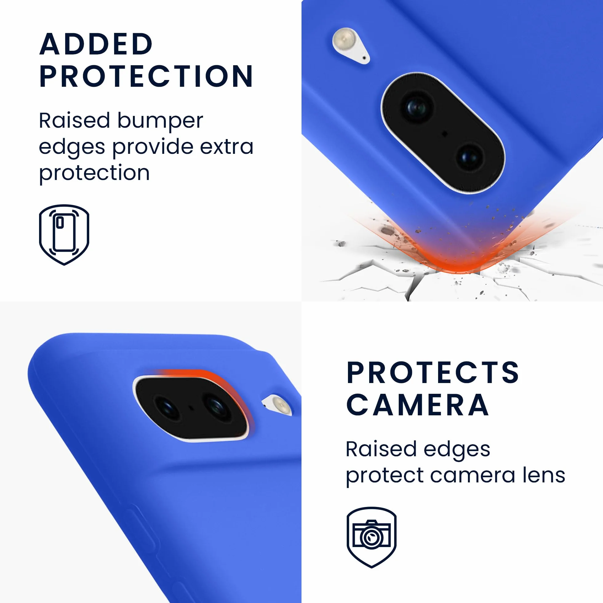 kwmobile Etui do Google Pixel 8 Silikonowe Niebieski Bezprzewodowe Ładowanie