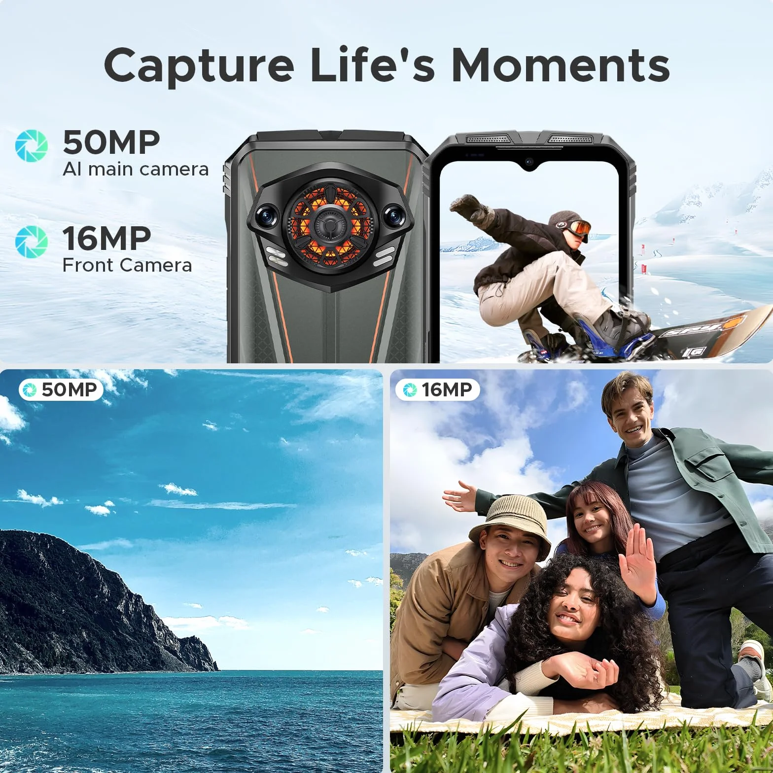 S118 4G Téléphones Portables Débloqués, 10800 mAh, Helio G100 32 Go + 512 Go, 6,58" FHD +, 50 MP + (Vision Nocturne 12 MP) + 32 MP Smartphones, NFC Vert