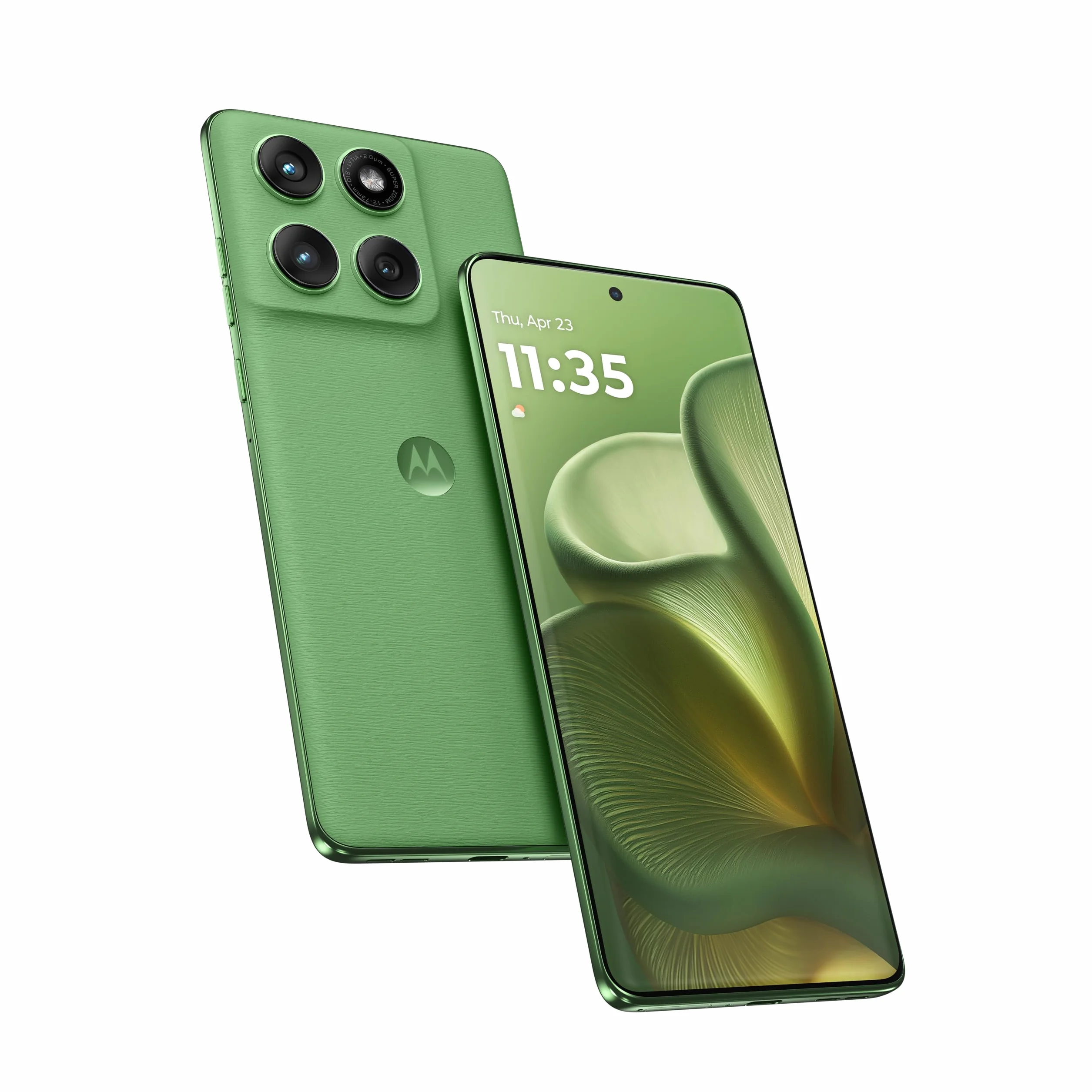 Motorola Edge 60 16 GB (8 GB+8 GB RAM Boost)/512 GB Shamrock, 6,67-calowy wyświetlacz Super HD z czterema zakrzywionymi krawędziami, aparat Sony LYTIA 700C 50 MP, Moto ai, trwałość wojskowa, bateria