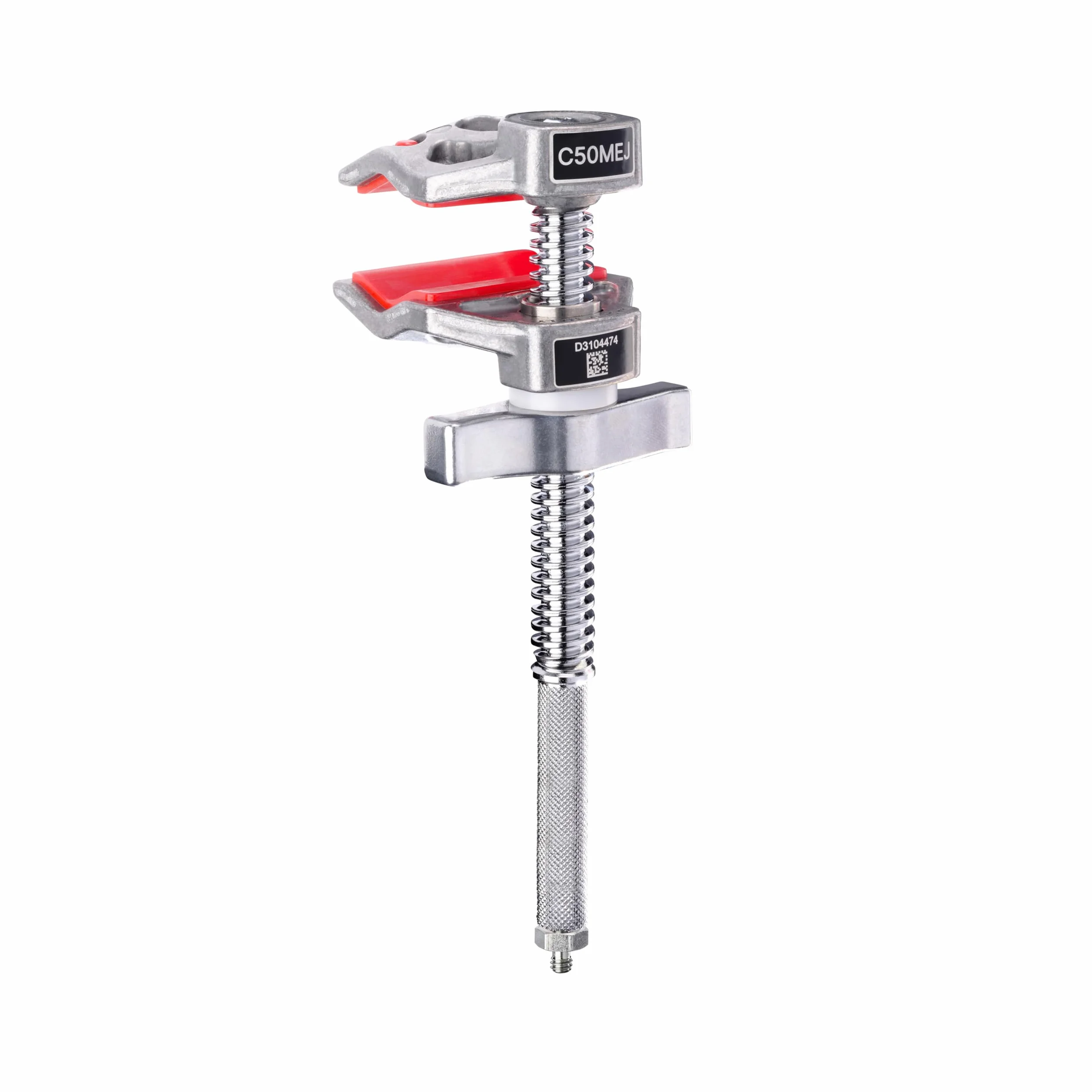 Manfrotto Zacisk szczękowy z mikro końcem 5 cm, pojemność otwarcia 2 cala/5 cm, maks. obciążenie 55 funtów/25 kg, wałek radełkowany, gwint wewnętrzny 1/10.2 cm, adapter męski 1/10.2 cm do 1/10.2 cm.