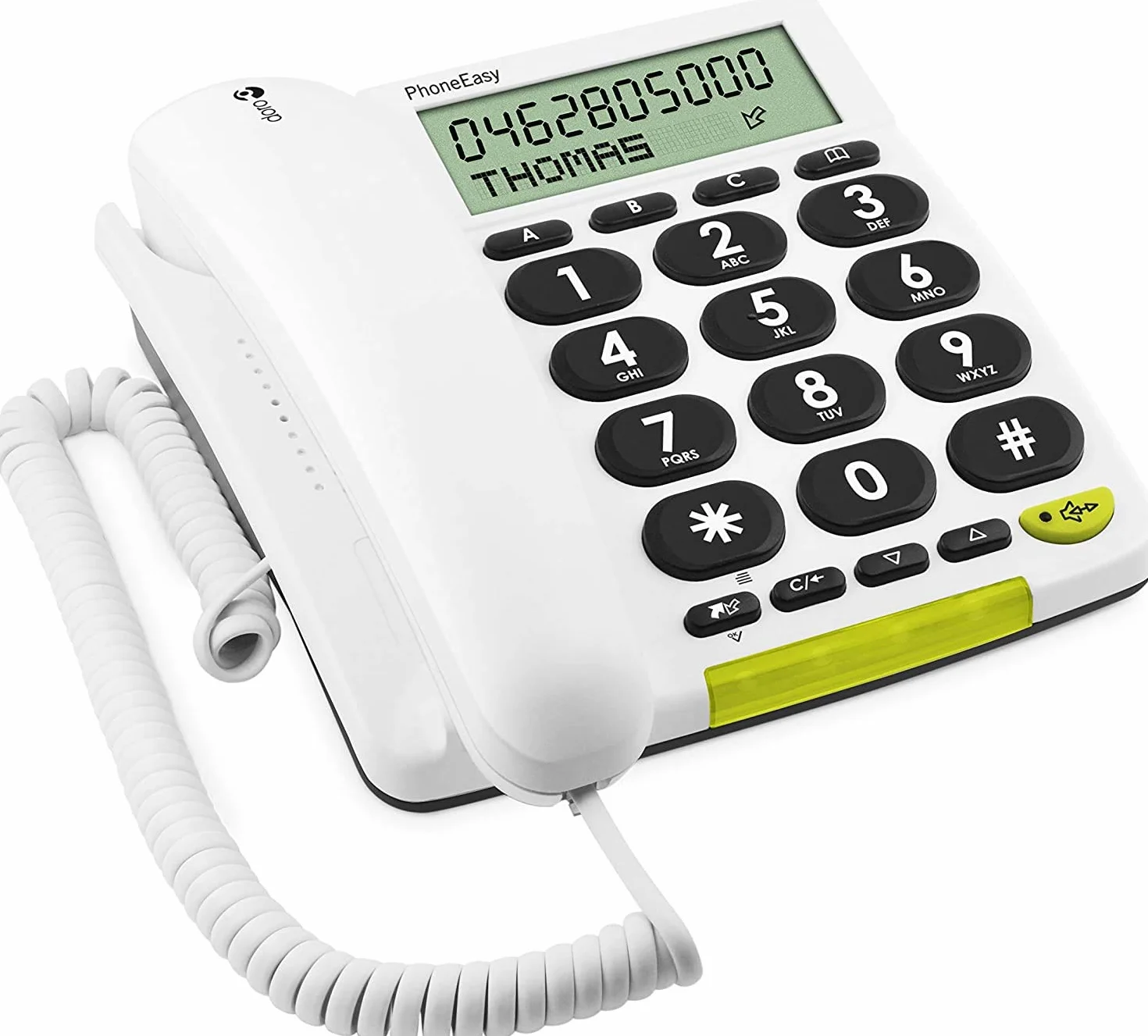 Doro Phone Easy 312Cs - telefony (analogowe, biurko, biały, LCD, monochromatyczne, zielone)