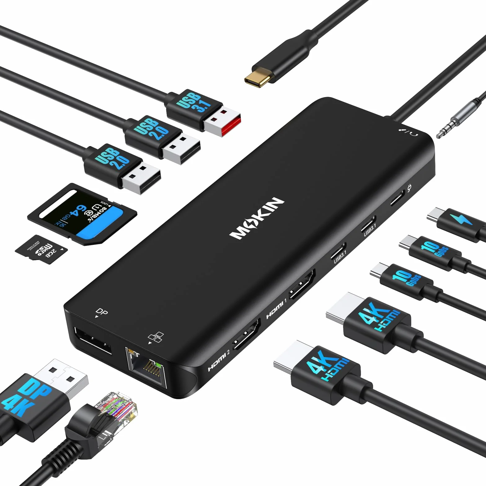 MOKiN Stacja dokująca USB C Tripe Display