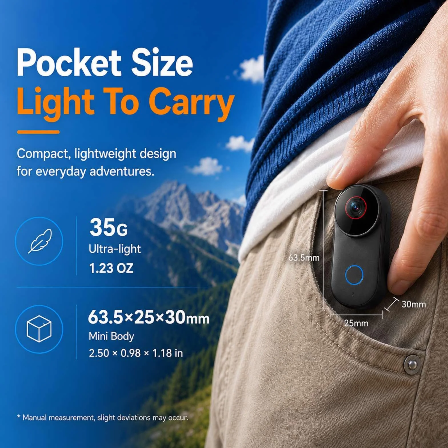 4K Ultra HD Action Cam, 6-osiowa elektroniczna stabilizacja obrazu, obiektyw szerokokątny 154°, wodoszczelna kamera sportowa z Wi-Fi, 5 godzin pracy baterii z etui ładującym (czarna, 64 GB)