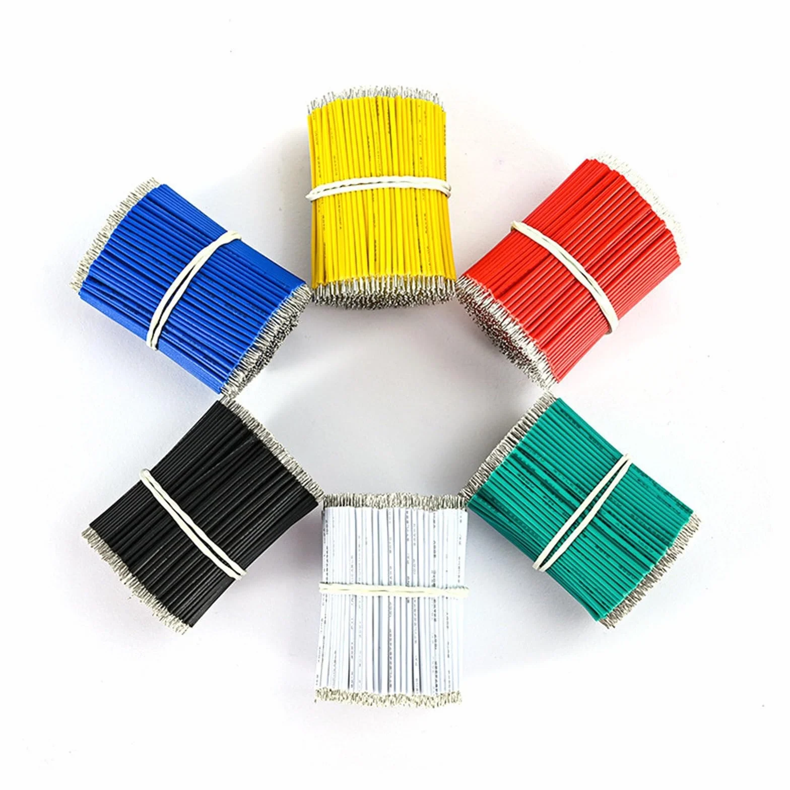 przewody połączeniowe, Kabel połączeniowy Drut 24AWG/26AWG Opakowanie 100 sztuk Wielokolorowe 50mm-200mm PVC(White,200MM-100 PIECES 24 AWG)