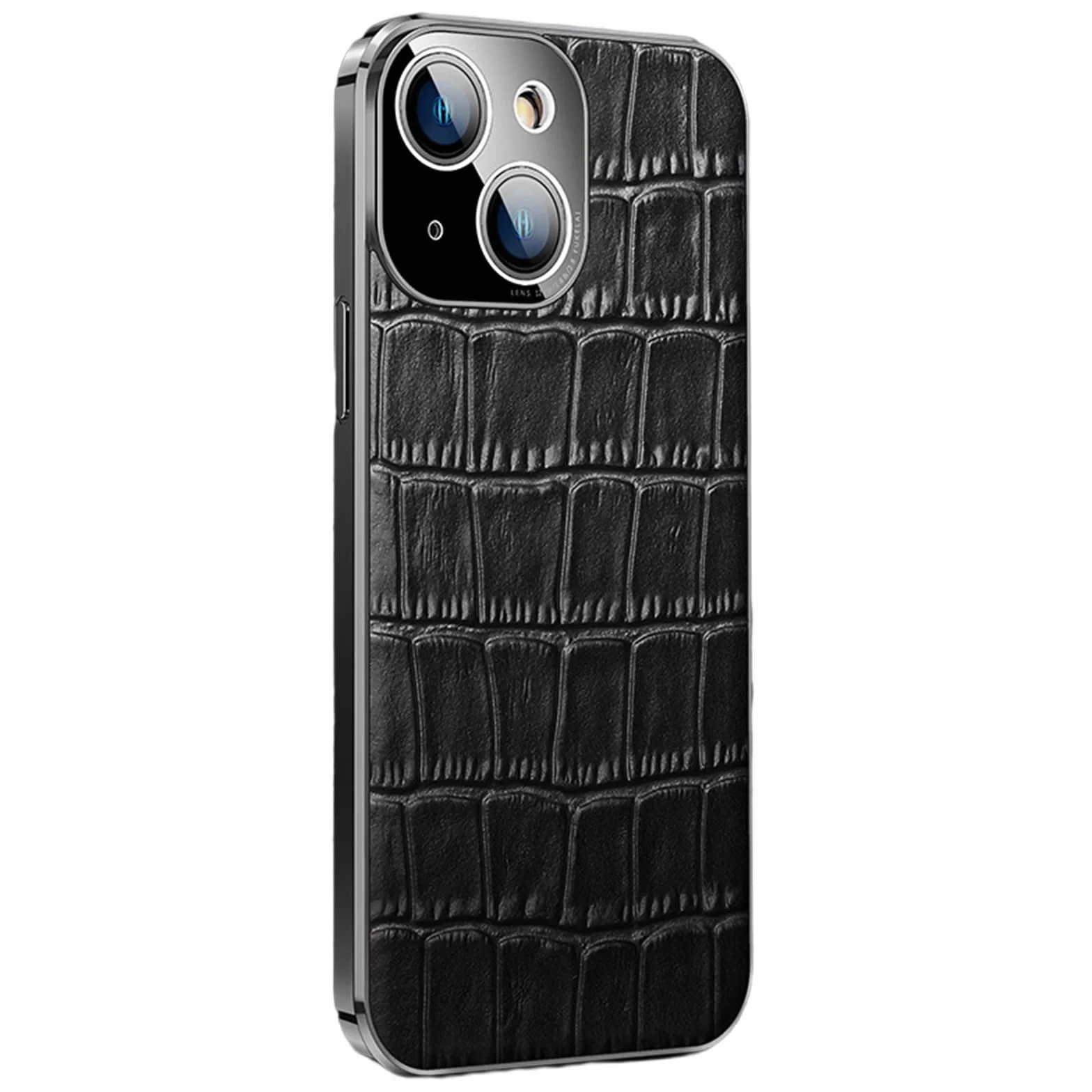 Etui do iPhone 13 Pro Max/13 Pro/13/13 Mini, skóra krokodylka, ochrona aparatu, materiał wysokiej jakości, odporne na zarysowania, wąskie etui ochronne, czarne, 13 Mini 5,4 cala