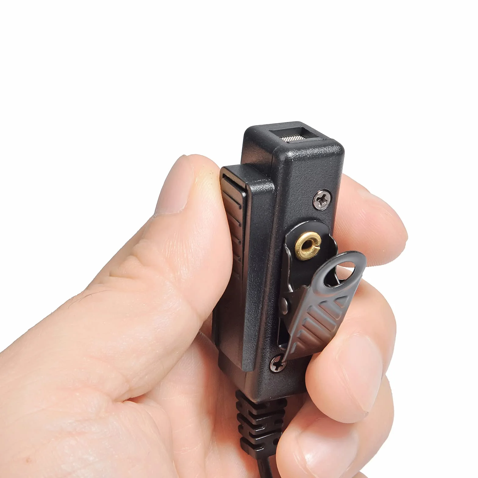 2-pinowy zestaw słuchawkowy Walkie-Talkie z dużym klawiszem mikrofonu, kompatybilny z radiami Motorola CP040, DP1400, GP300 i Hyera (5 sztuk w zestawie wymienne zatyczki)