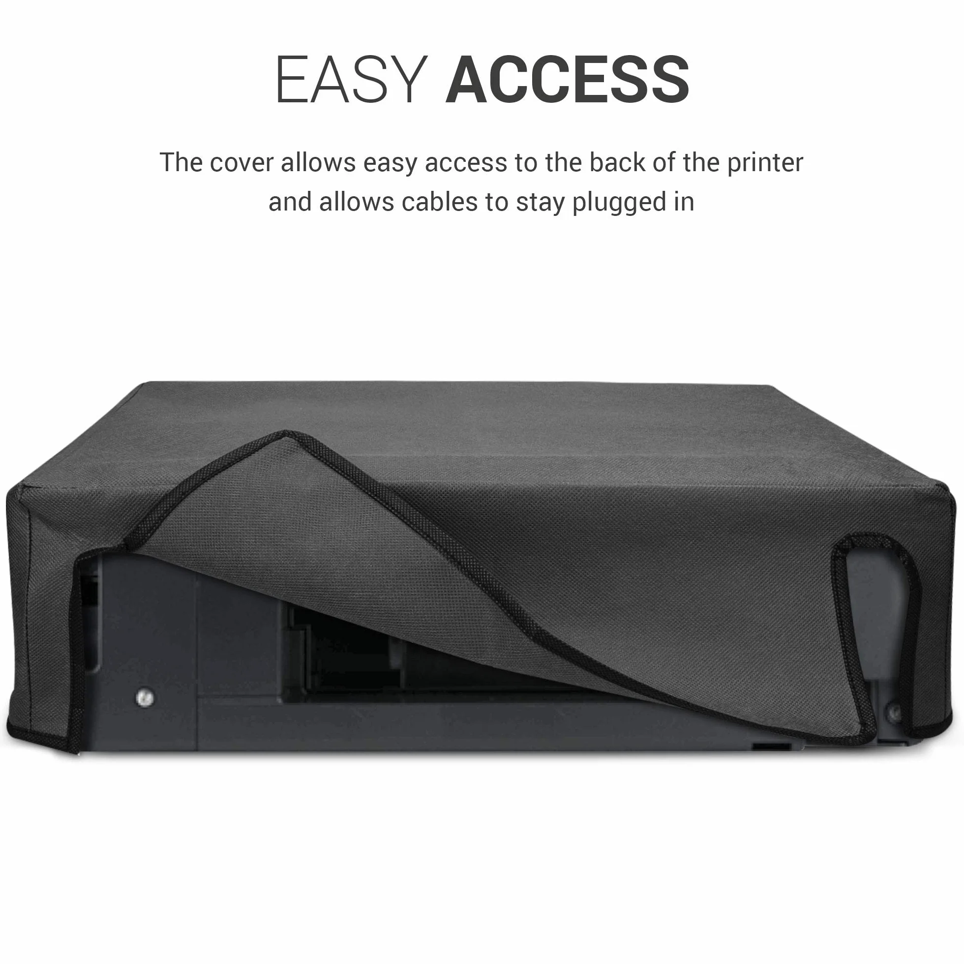 kwmobile Osłona przeciwpyłowa kompatybilna z Canon Pixma TS5350 / TS5351 / TS5352 - etui na drukarkę, pokrowiec ochronny z tkaniny, ciemnoszary