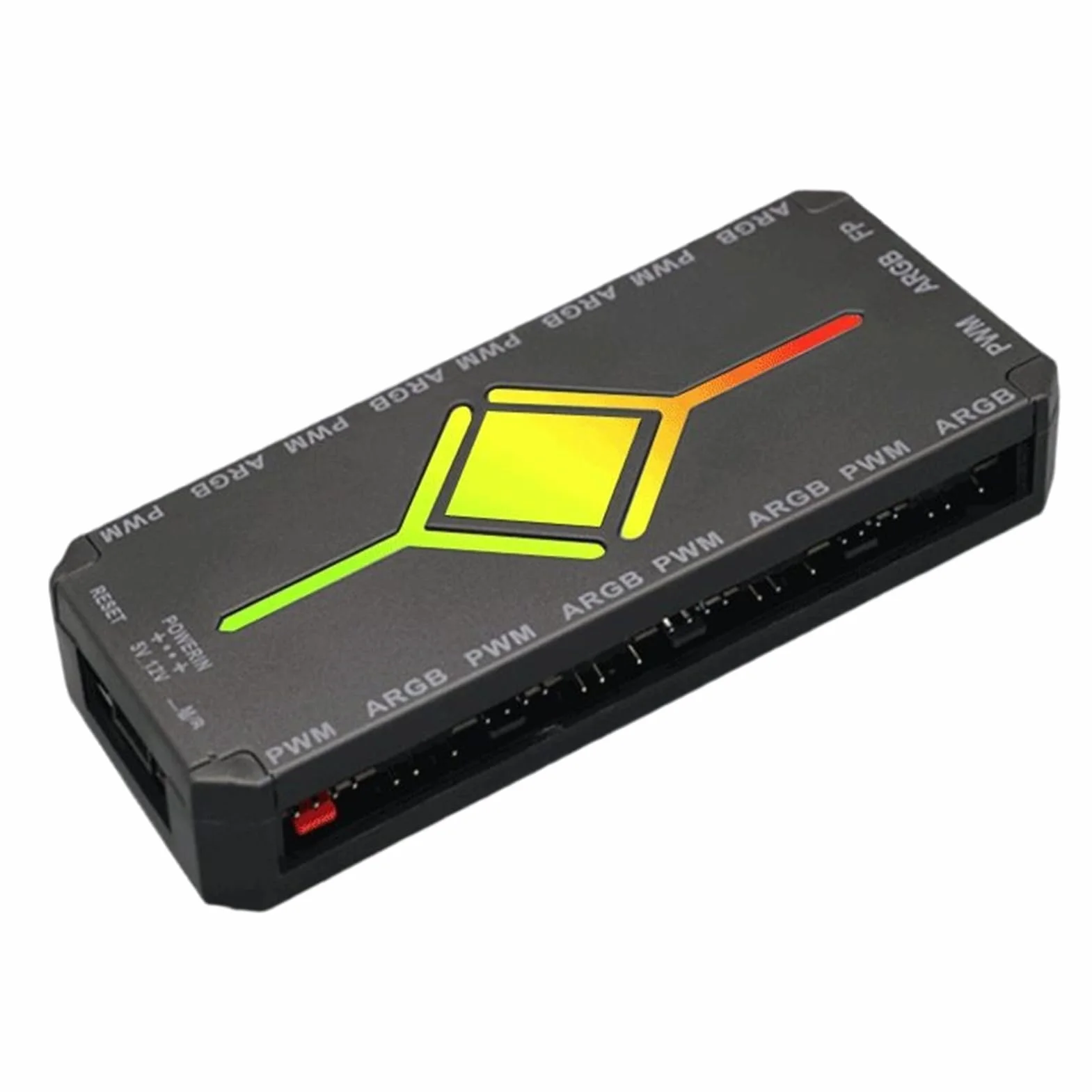 Kontroler RGB PC – 3-pinowy wentylator PWM, magnetyczny rozdzielacz LED, sterowanie oświetleniem do obudowy PC, biurko, kino domowe, sypialnia, pokój zabaw, gracze imprezowi mężczyźni kobiety, płynne