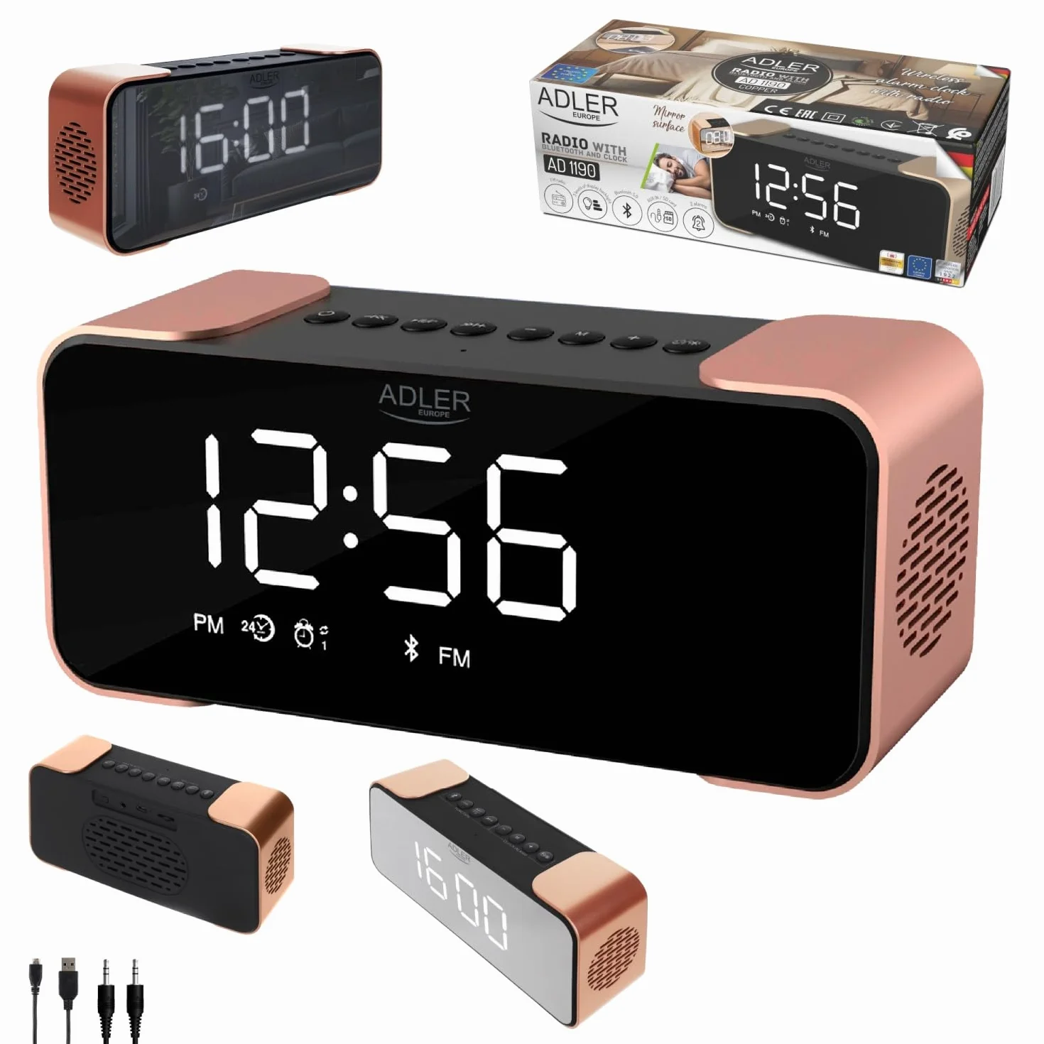 ADLER EUROPE 1190 copper Radiobudzik bezprzewodowy