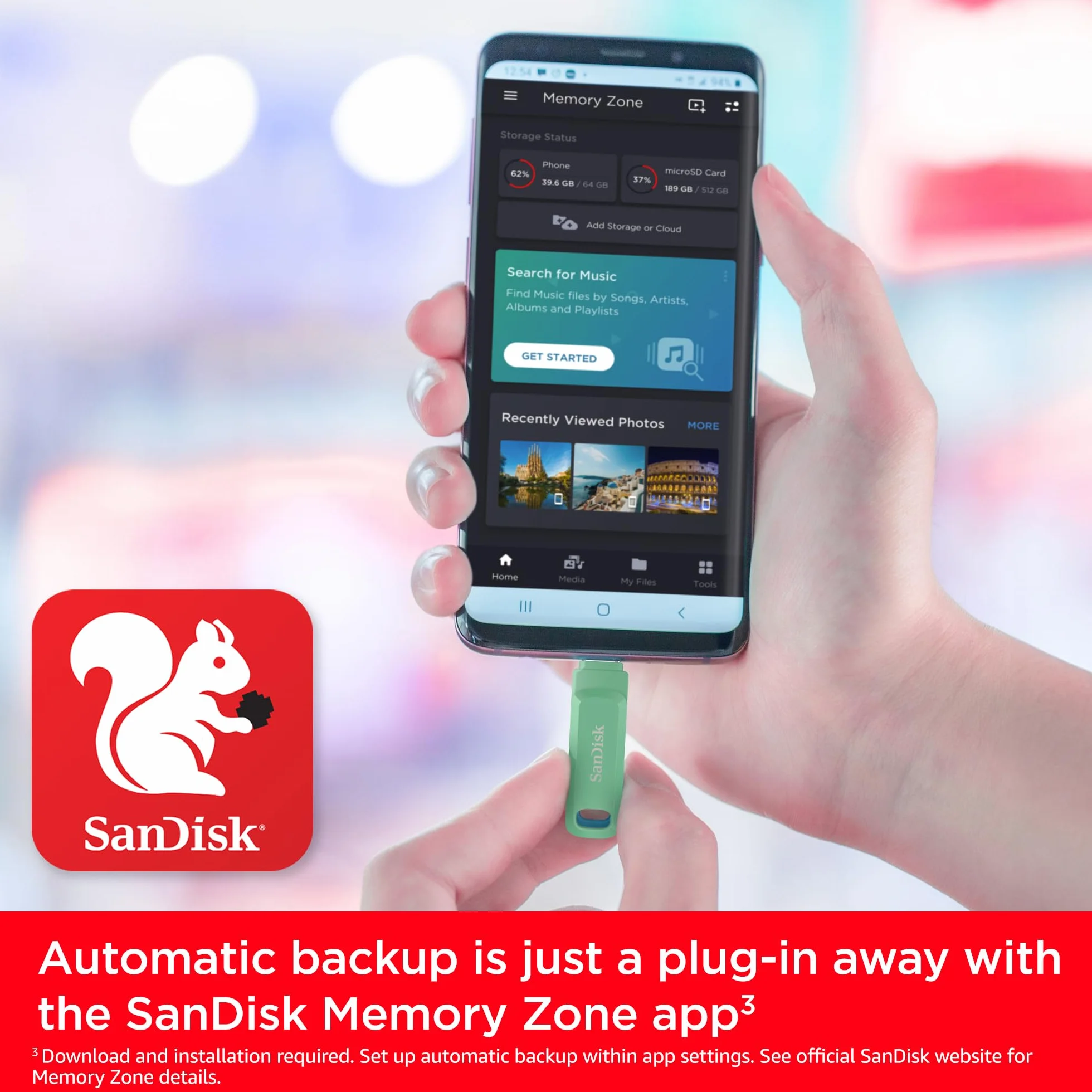 SanDisk 512 GB Ultra Dual Drive Go usb C Flash Drive, pamięć do smartfona z systemem Android, 400 MB/s, odwracalne złącza USB typu C i A